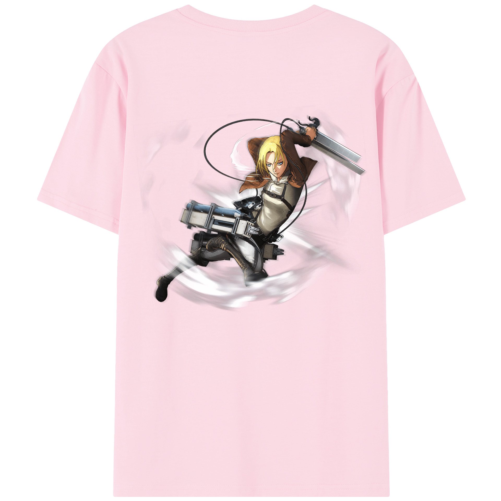 （画像用） 進撃の巨人 アニ・レオンハート Attack on Titan Annie Leonhart 綿100％半袖Tシャツ（背面プリント）