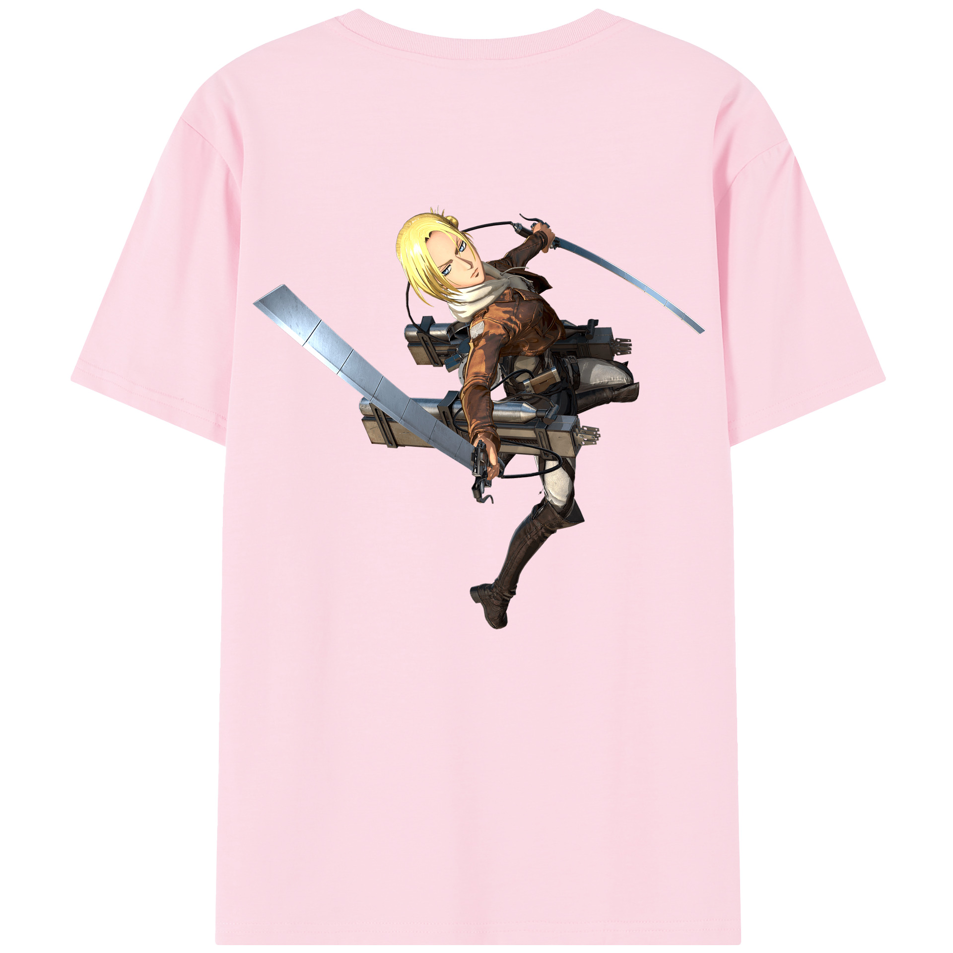 （画像用） 進撃の巨人 アニ・レオンハート Attack on Titan Annie Leonhart 綿100％半袖Tシャツ（背面プリント）