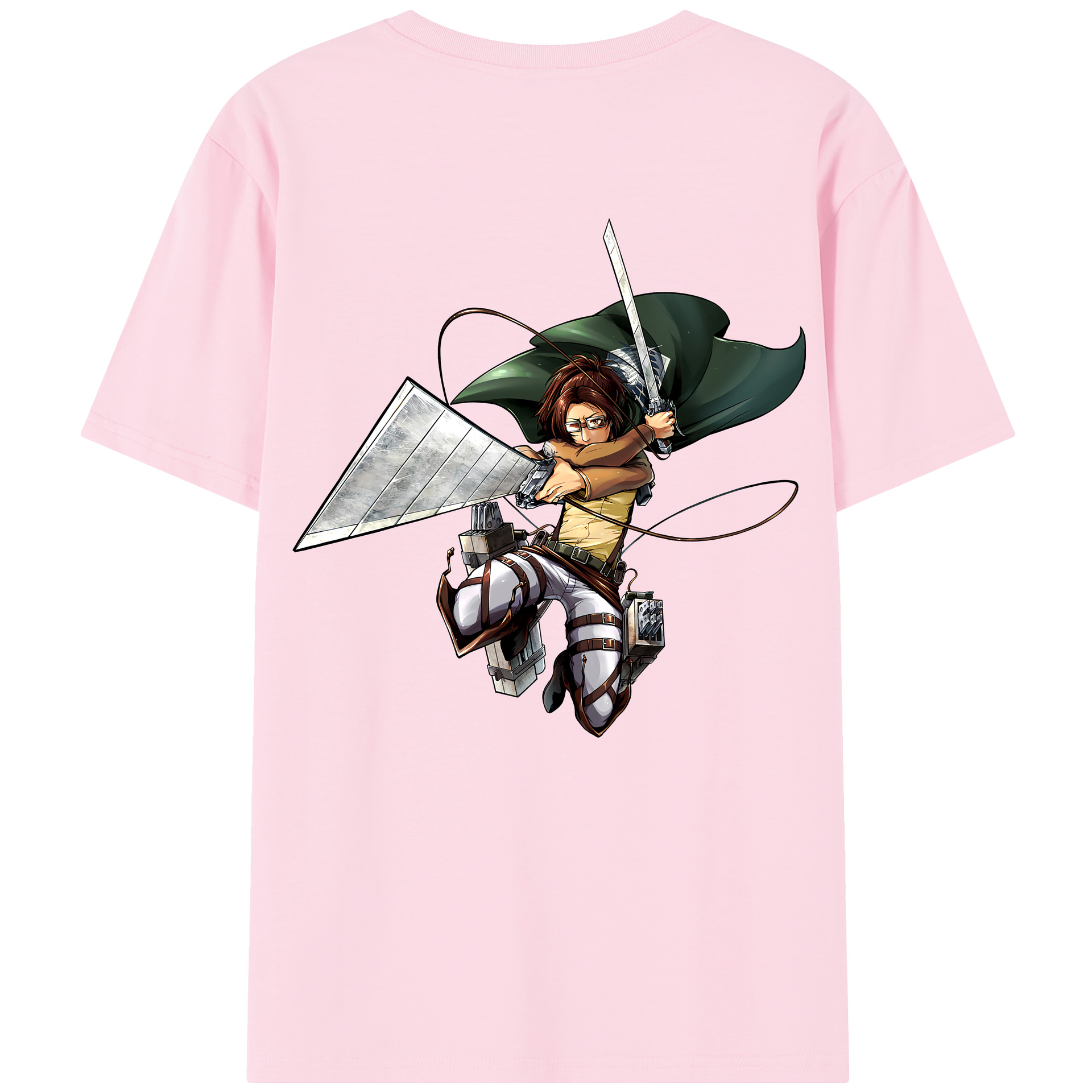（画像用） 進撃の巨人 ハンジ·ゾエ Attack on Titan Hanji Zoe 綿100％半袖Tシャツ（背面プリント）