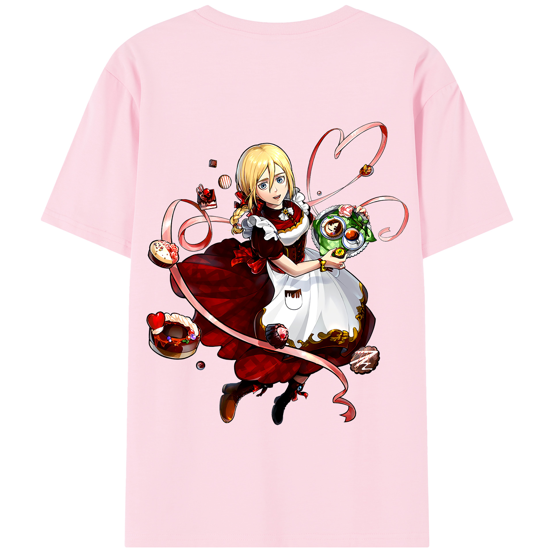 （画像用） 進撃の巨人 クリスタ·レンズ Attack on Titan Christa Lenz 綿100％半袖Tシャツ（背面プリント）