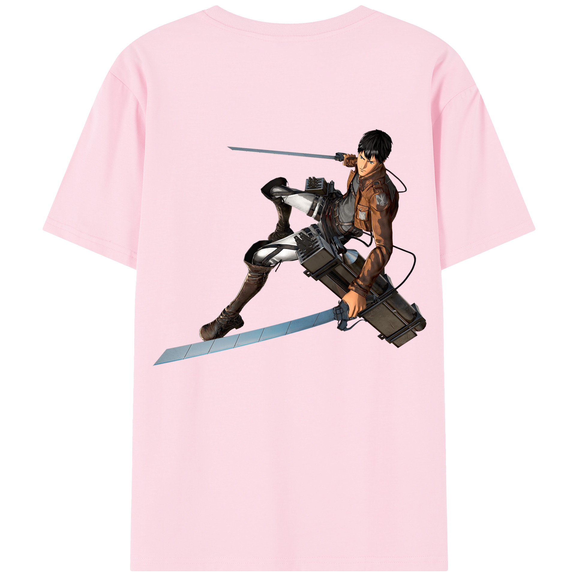 （画像用） 進撃の巨人 ベルトルト・フーバー Attack on Titan Bertholdt Hoover 綿100％半袖Tシャツ（背面プリント）