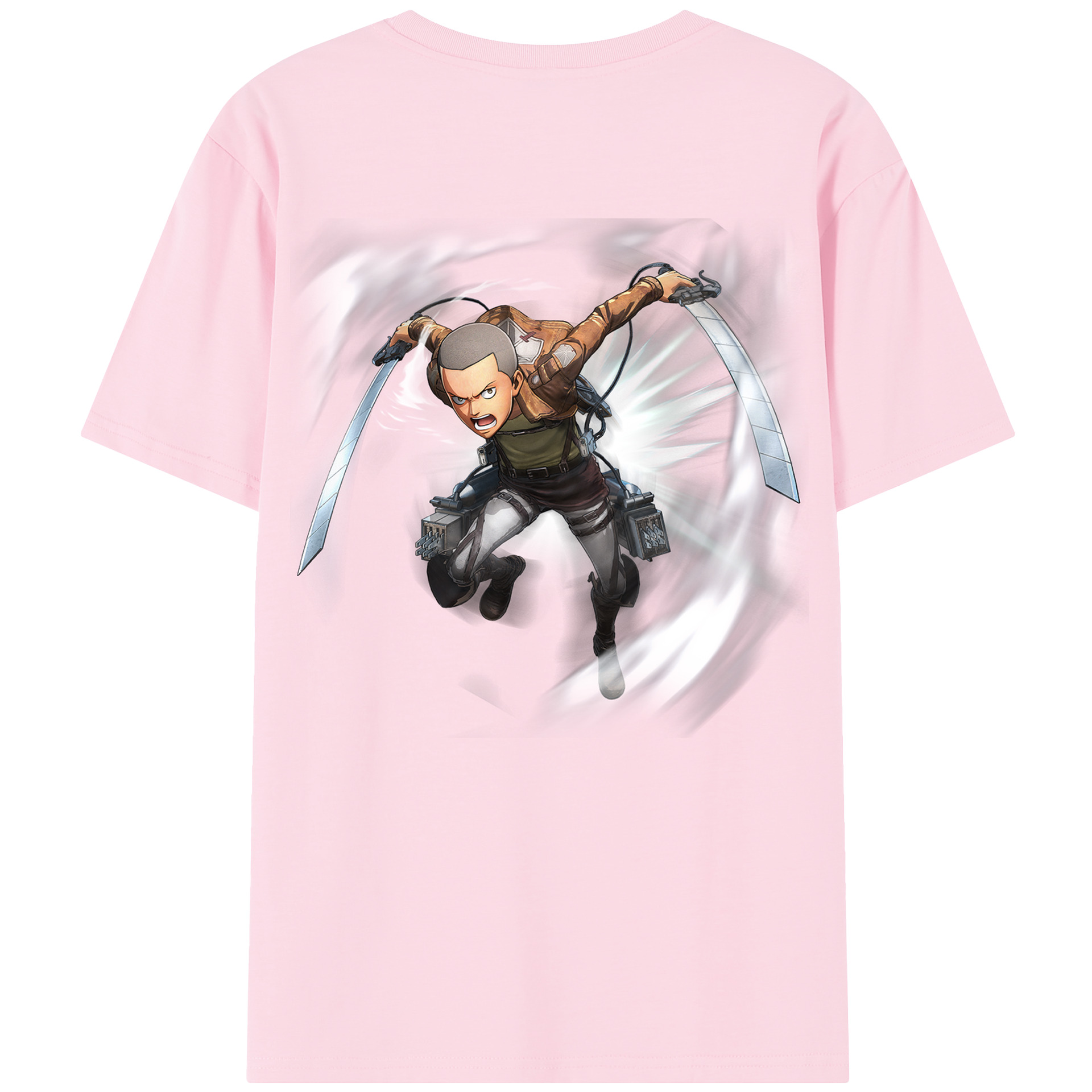 （画像用） 進撃の巨人 コニー·スプリンガー Attack on Titan Connie Springer 綿100％半袖Tシャツ（背面プリント）