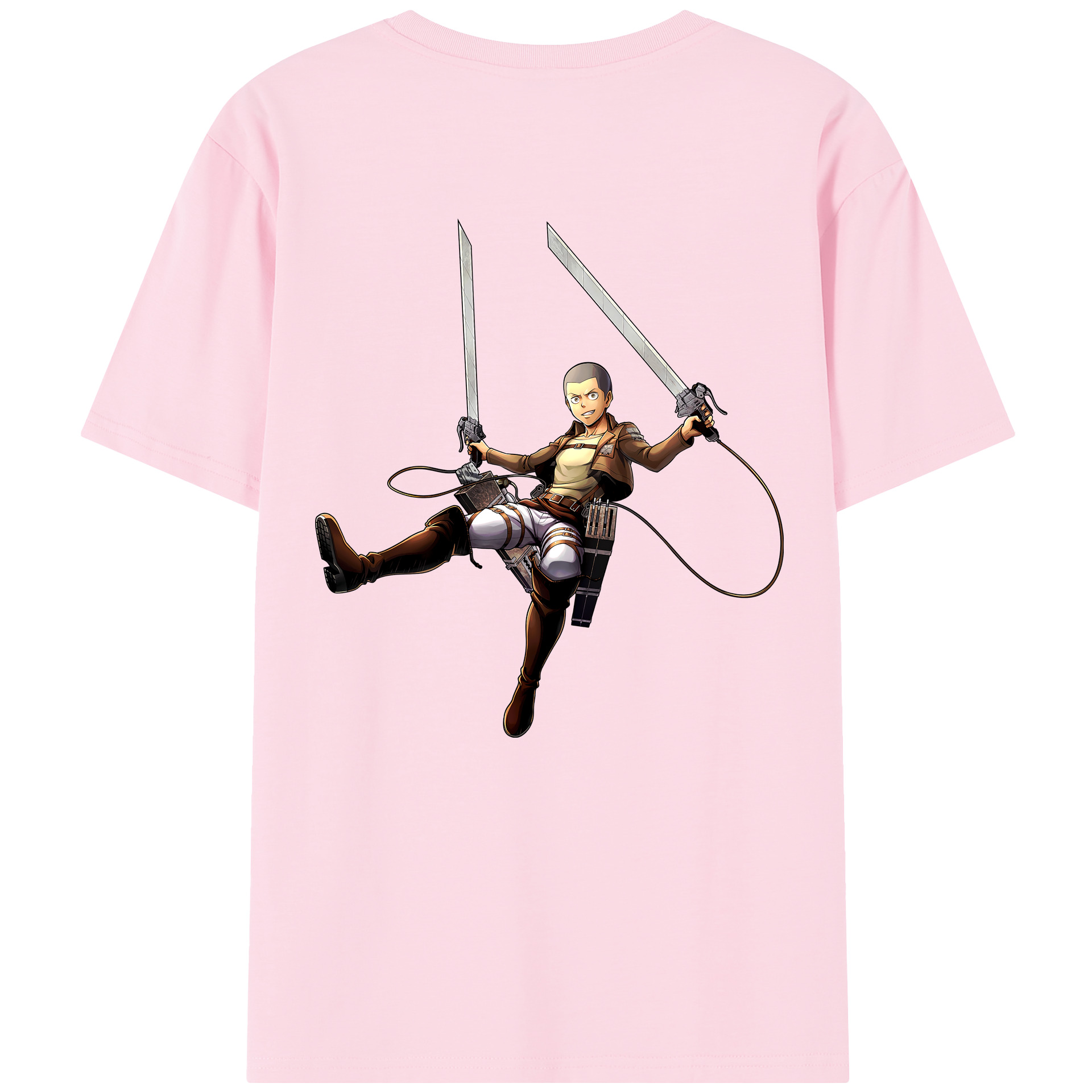 （画像用） 進撃の巨人 コニー·スプリンガー Attack on Titan Connie Springer 綿100％半袖Tシャツ（背面プリント）