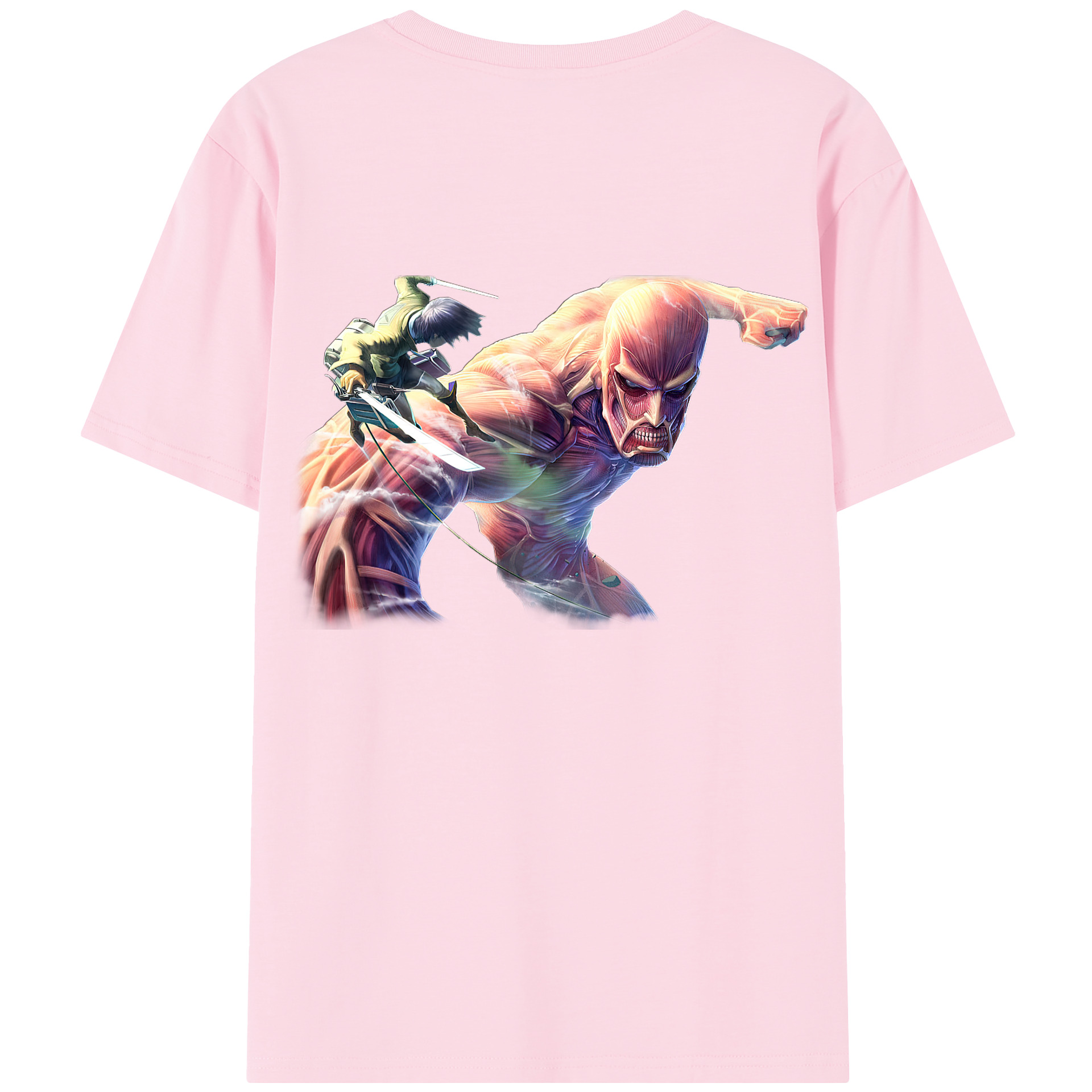（画像用） 進撃の巨人 Attack on Titan 綿100％半袖Tシャツ（背面プリント）