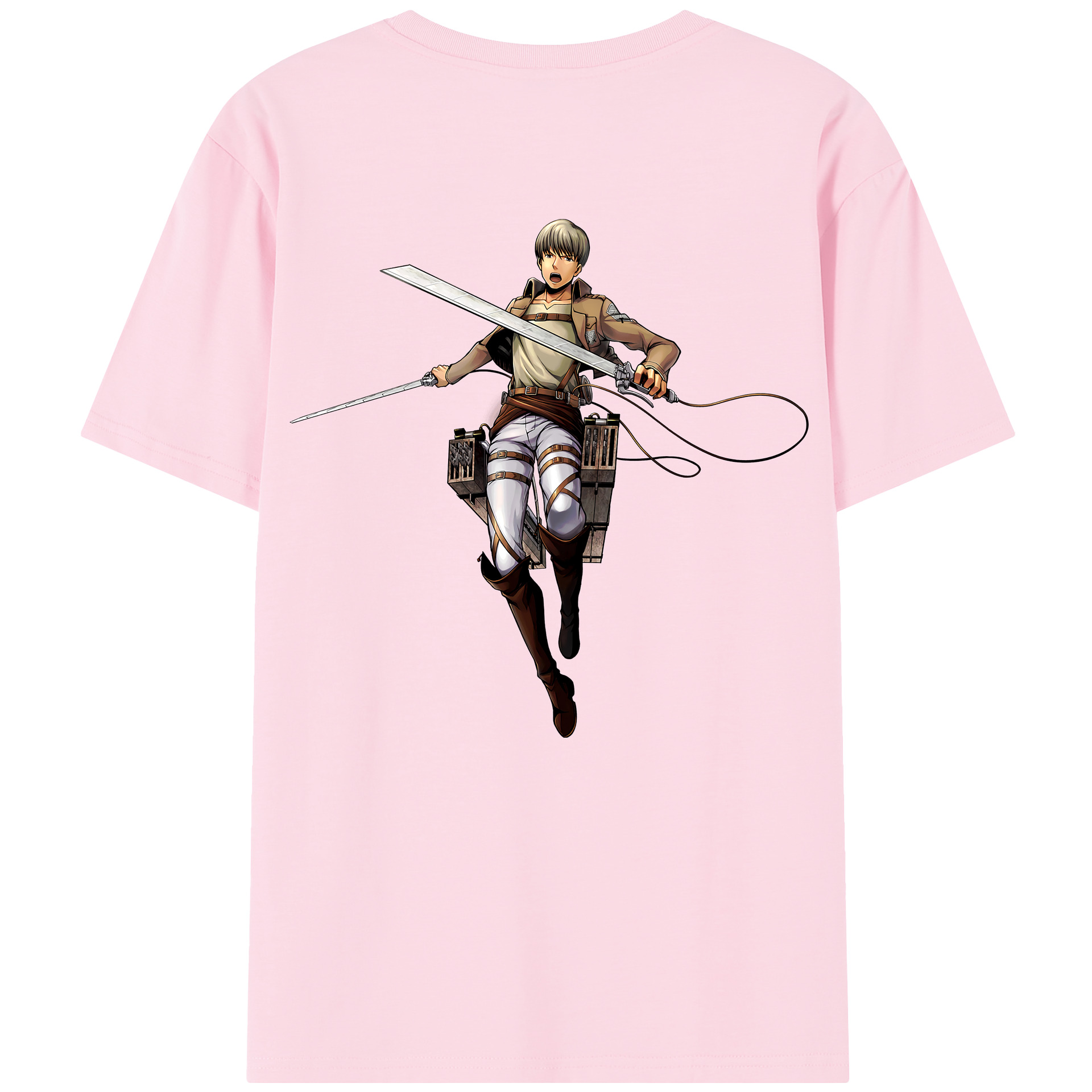 （画像用） 進撃の巨人 Attack on Titan 綿100％半袖Tシャツ（背面プリント）