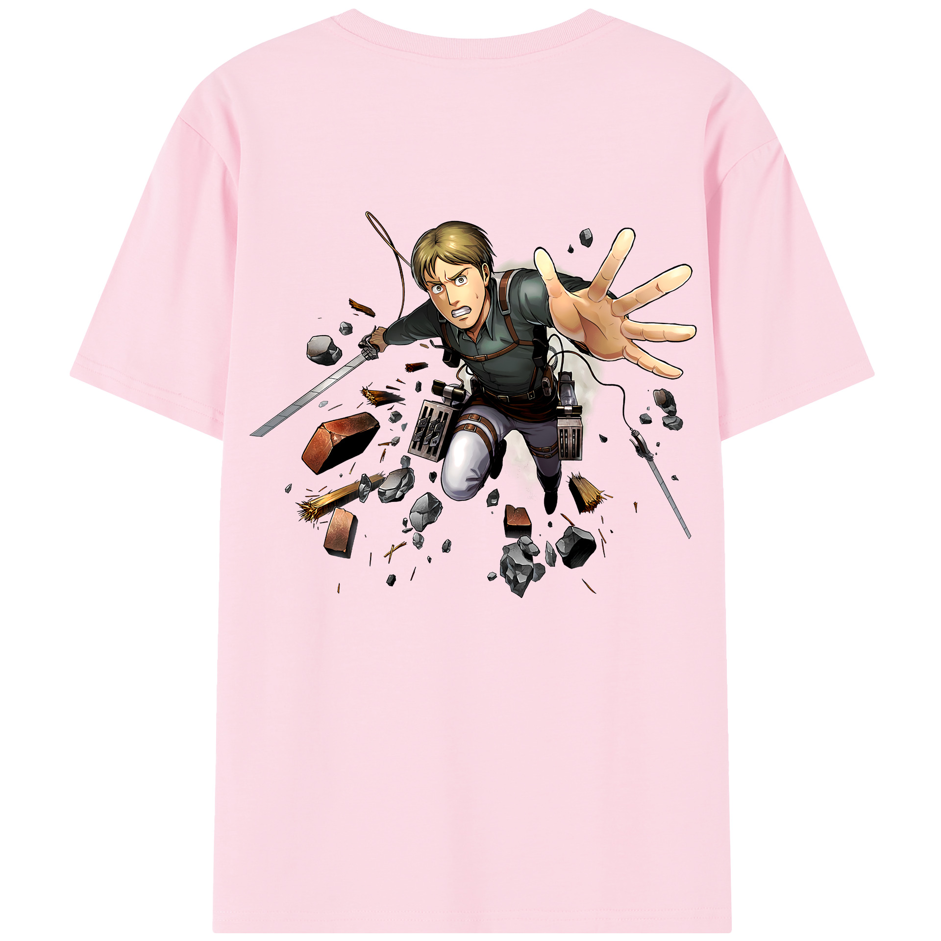 （画像用） 進撃の巨人 Attack on Titan 綿100％半袖Tシャツ（背面プリント）
