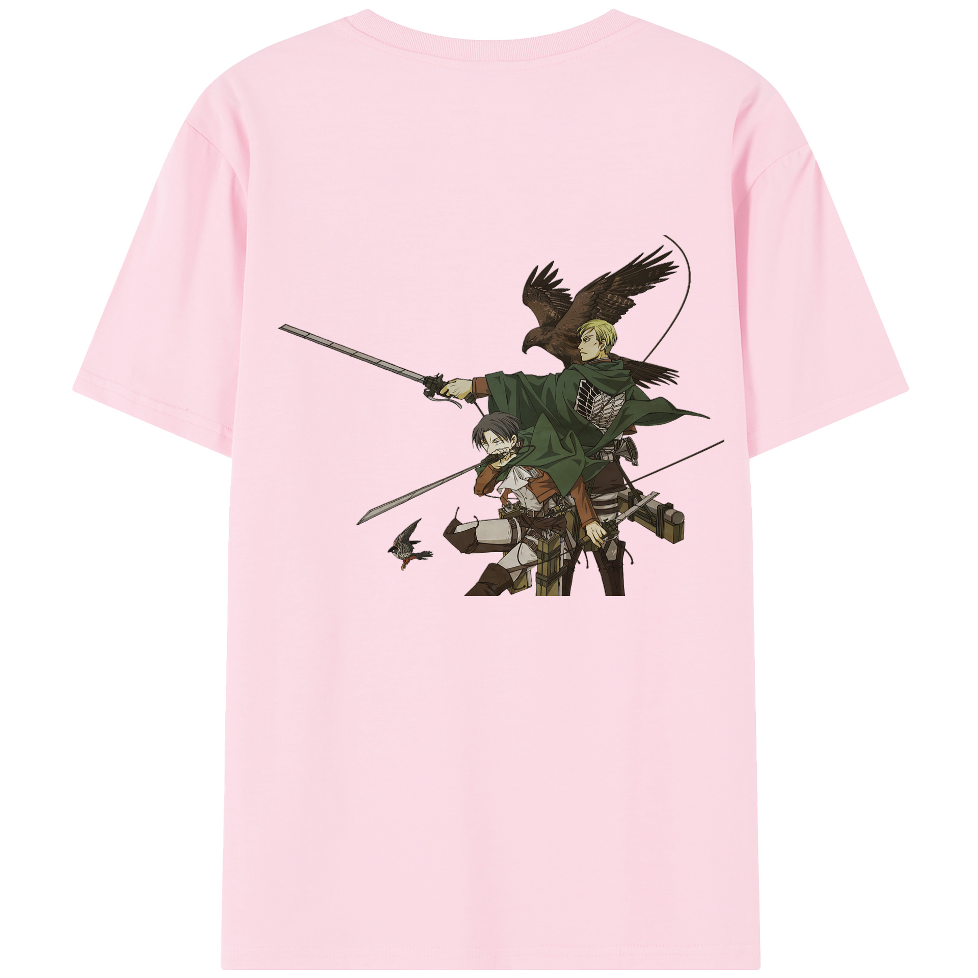 （画像用） 進撃の巨人 Attack on Titan 綿100％半袖Tシャツ（背面プリント）