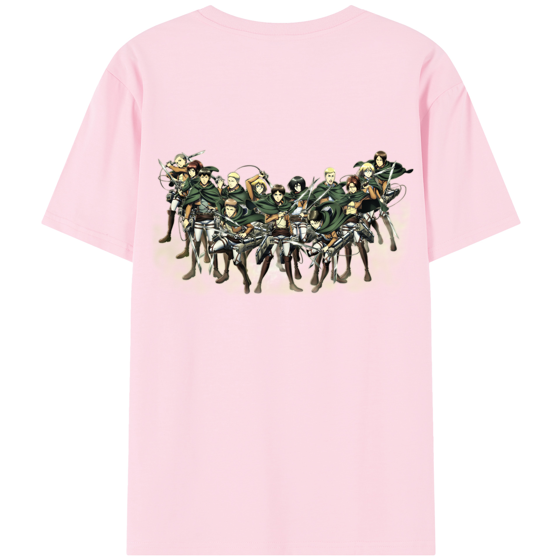 （画像用） 進撃の巨人 Attack on Titan 綿100％半袖Tシャツ（背面プリント）