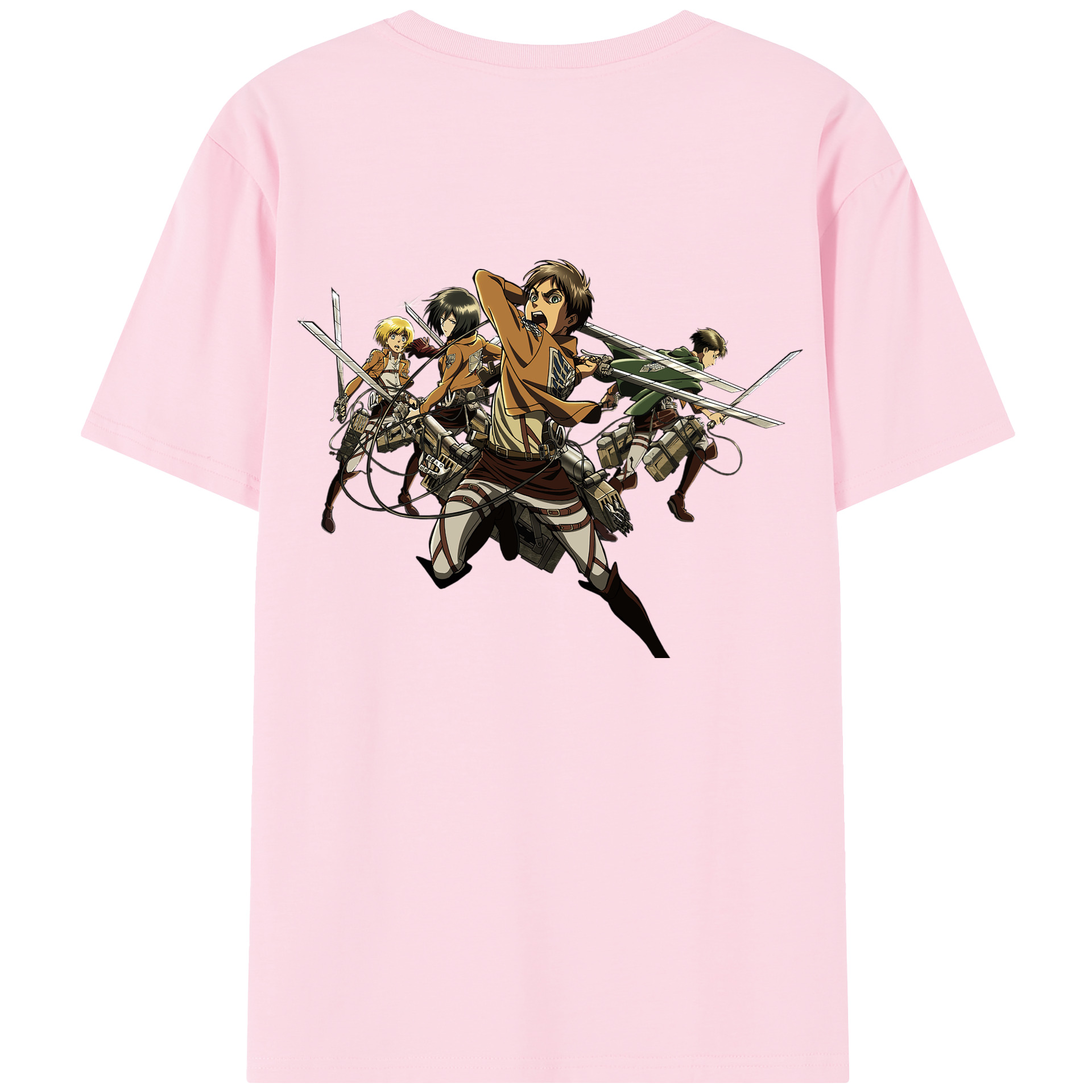 （画像用） 進撃の巨人 エレン･イェーガー Attack on Titan Eren Jäger 綿100％半袖Tシャツ（背面プリント）