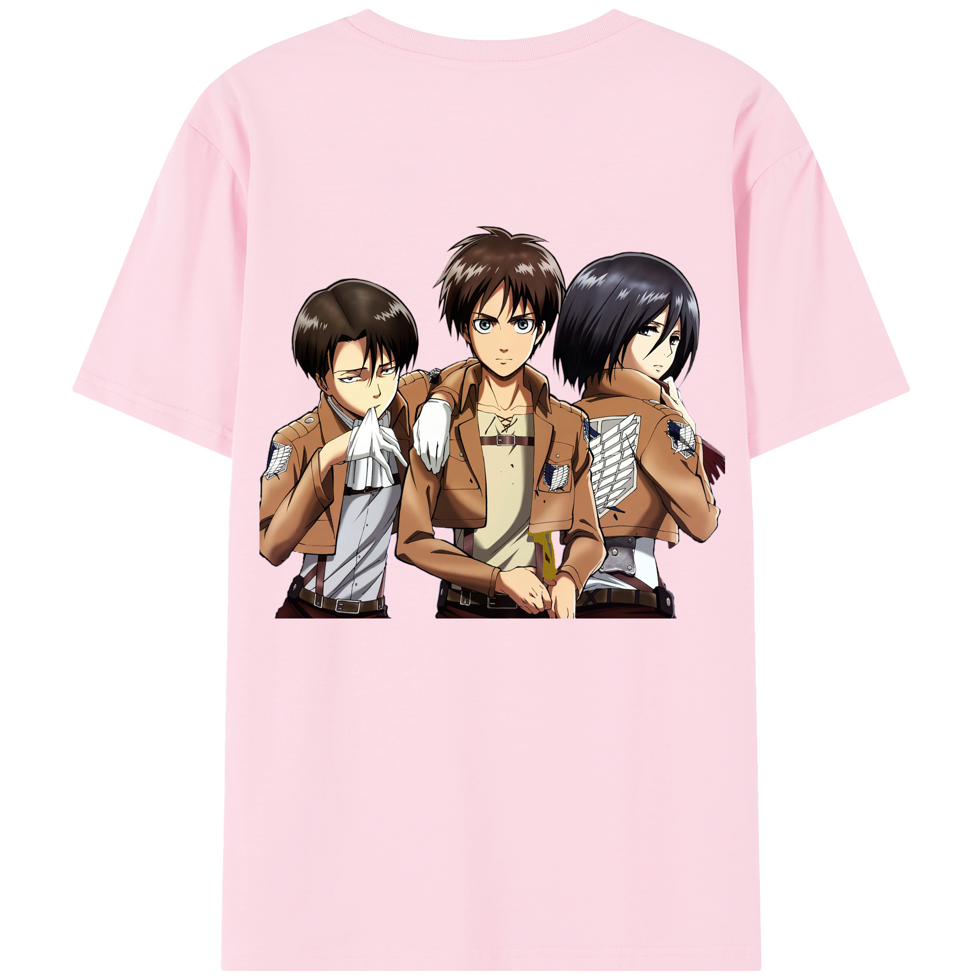 （画像用） 進撃の巨人 エレン･イェーガー Attack on Titan Eren Jäger 綿100％半袖Tシャツ（背面プリント）