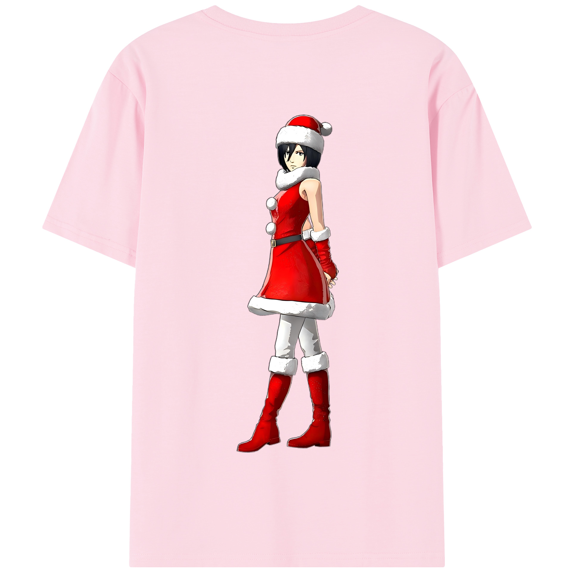 （画像用） 進撃の巨人 ミカサ·アッカーマン Attack on Titan Mikasa Ackerman 綿100％半袖Tシャツ（背面プリント）