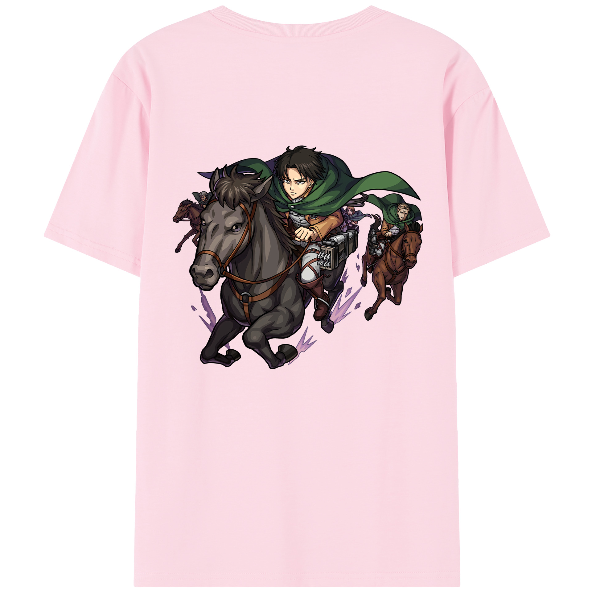 （画像用） 進撃の巨人 リヴァイ·アッカーマン Attack on Titan Levi Ackerman 綿100％半袖Tシャツ（背面プリント）