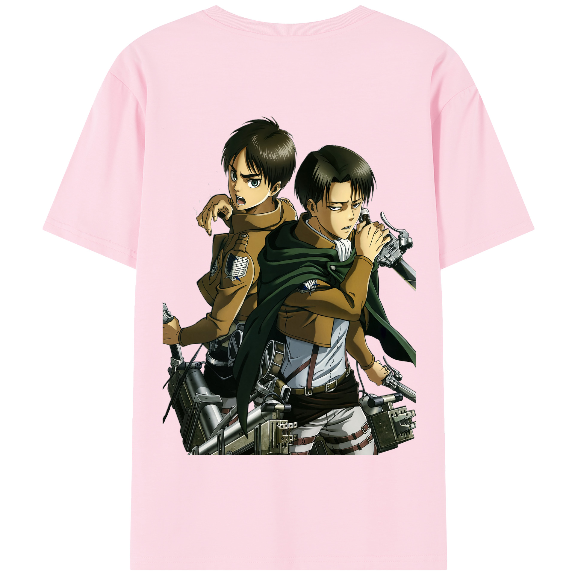 （画像用） 進撃の巨人 リヴァイ·アッカーマン Attack on Titan Levi Ackerman 綿100％半袖Tシャツ（背面プリント）