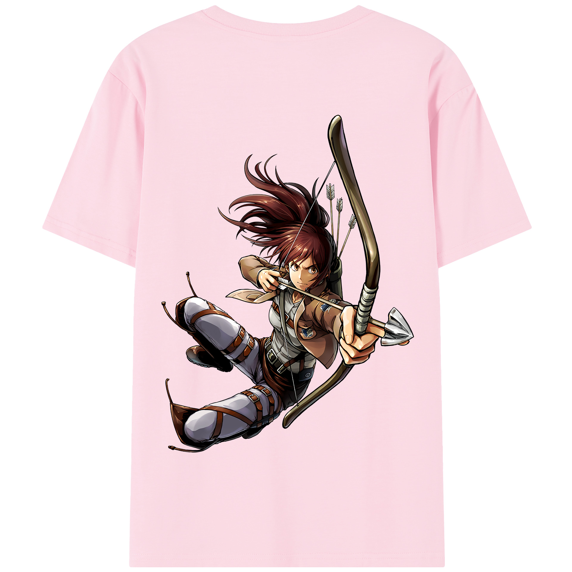 （画像用） 進撃の巨人 サシャ·ブラウス Attack on Titan Sasha Blaus 綿100％半袖Tシャツ（背面プリント）