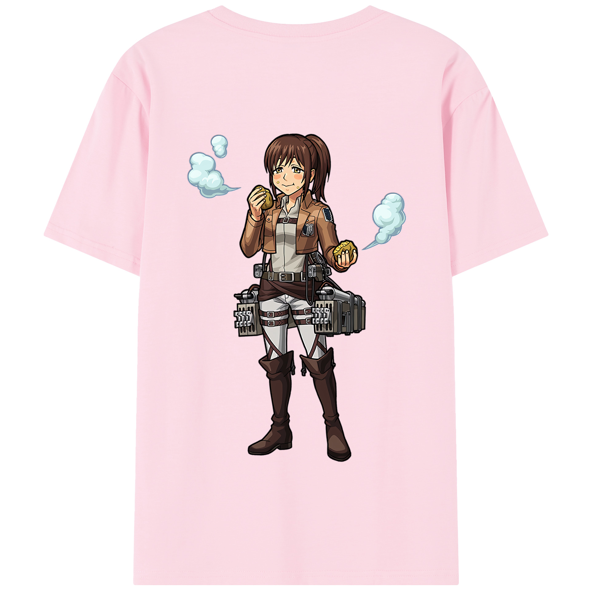 （画像用） 進撃の巨人 サシャ·ブラウス Attack on Titan Sasha Blaus 綿100％半袖Tシャツ（背面プリント）