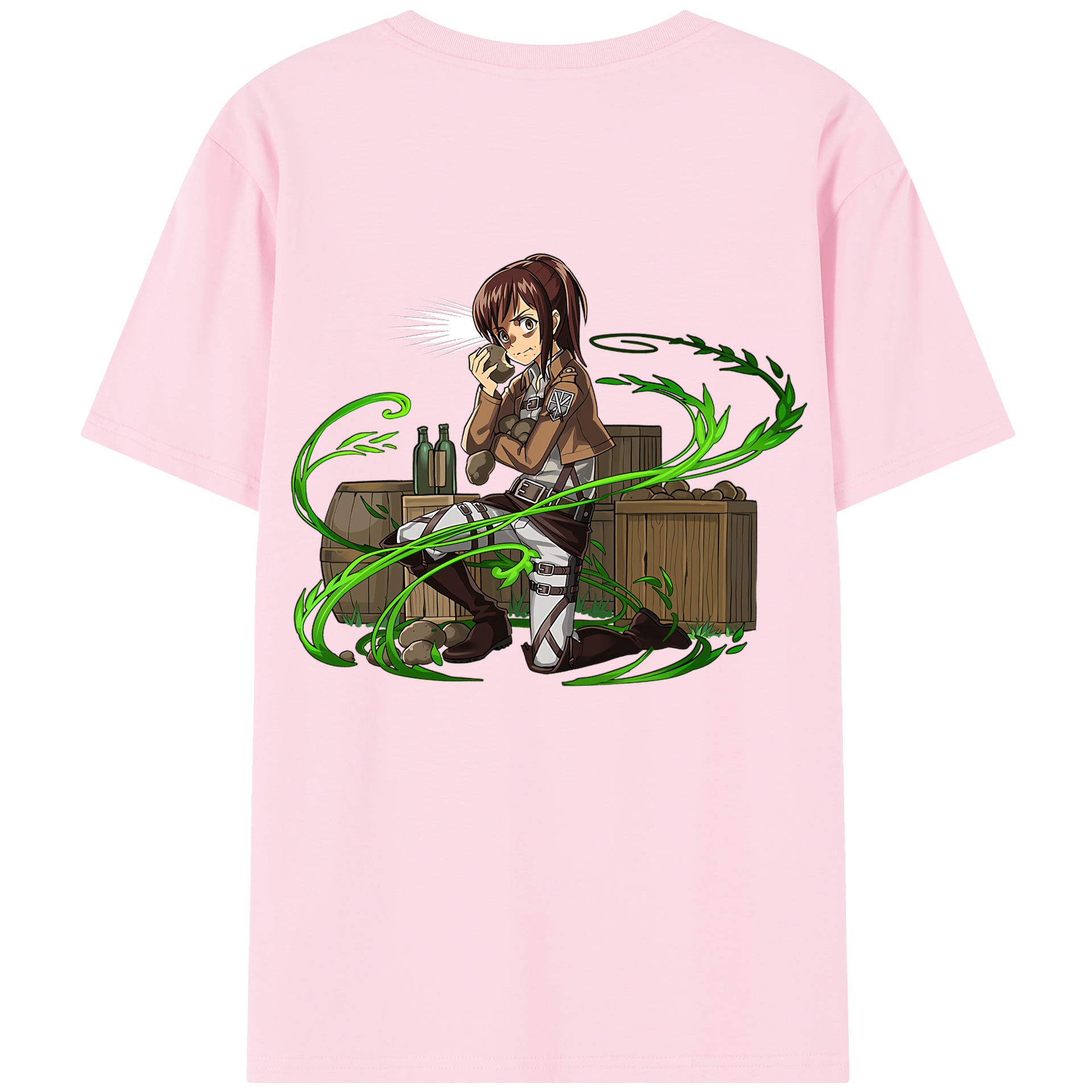 （画像用） 進撃の巨人 サシャ·ブラウス Attack on Titan Sasha Blaus 綿100％半袖Tシャツ（背面プリント）