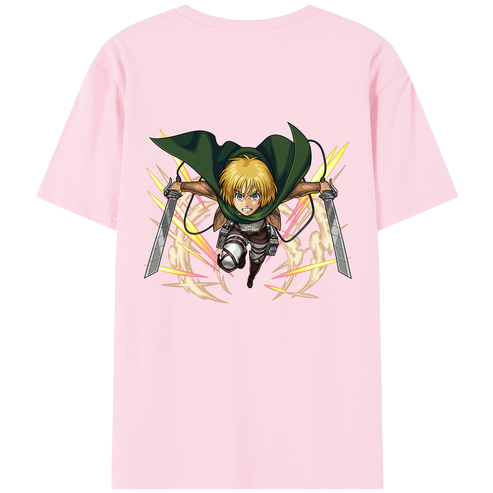 （画像用） 進撃の巨人 アルミン·アルレルト Attack on Titan Armin Arlert 綿100％半袖Tシャツ（背面プリント）