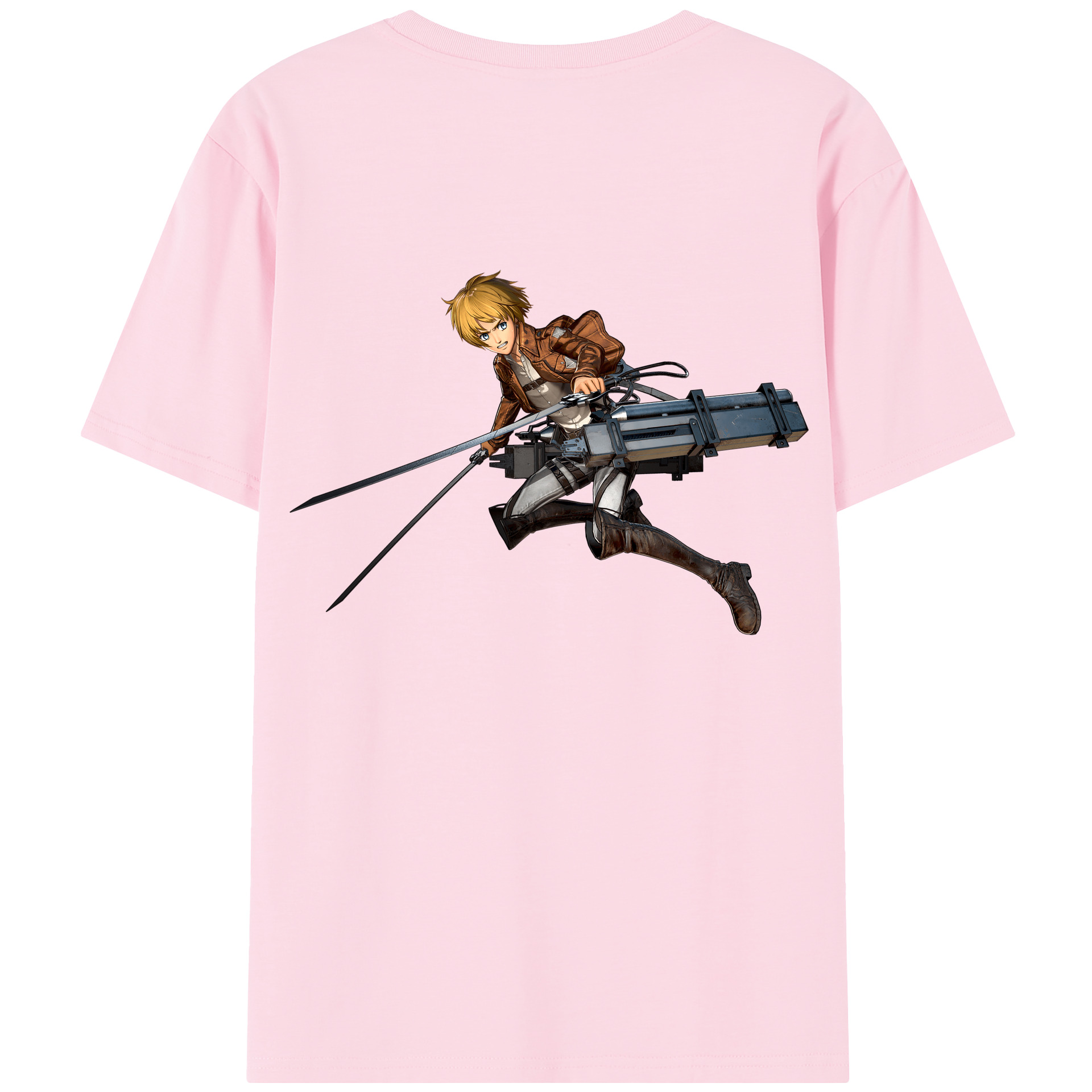（画像用） 進撃の巨人 アルミン·アルレルト Attack on Titan Armin Arlert 綿100％半袖Tシャツ（背面プリント）