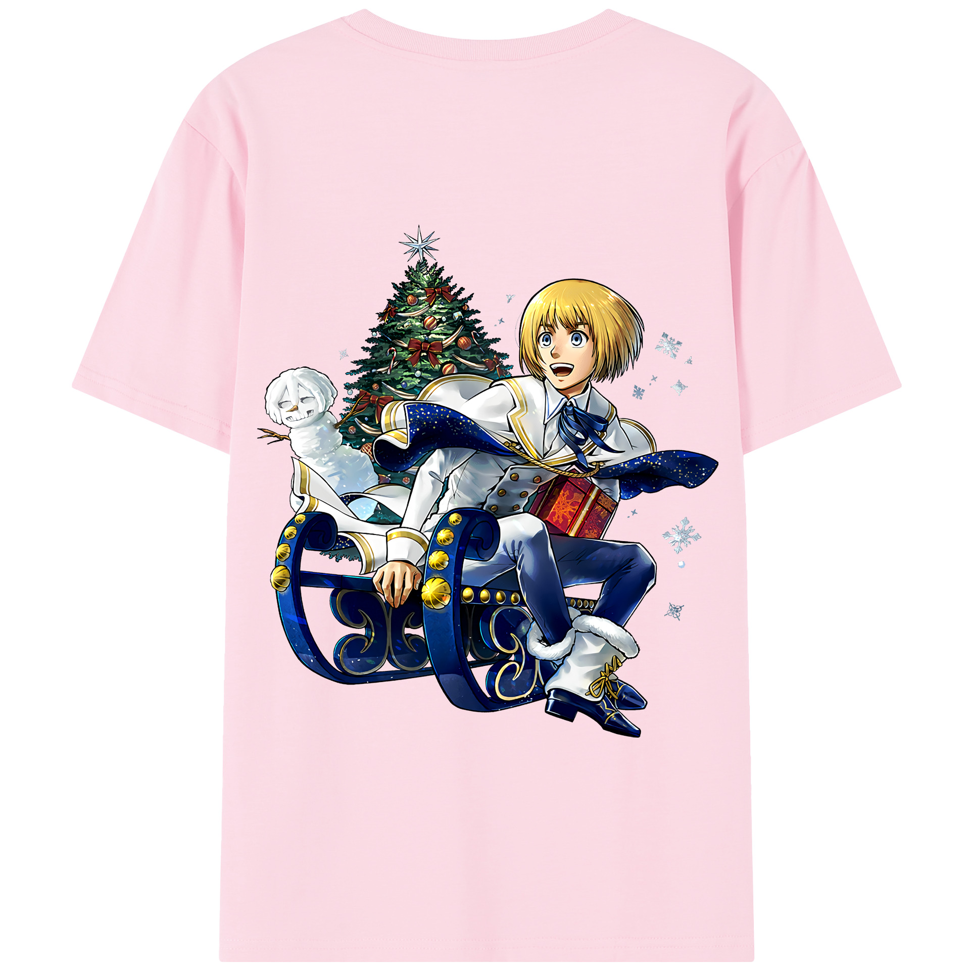 （画像用） 進撃の巨人 アルミン·アルレルト Attack on Titan Armin Arlert 綿100％半袖Tシャツ（背面プリント）