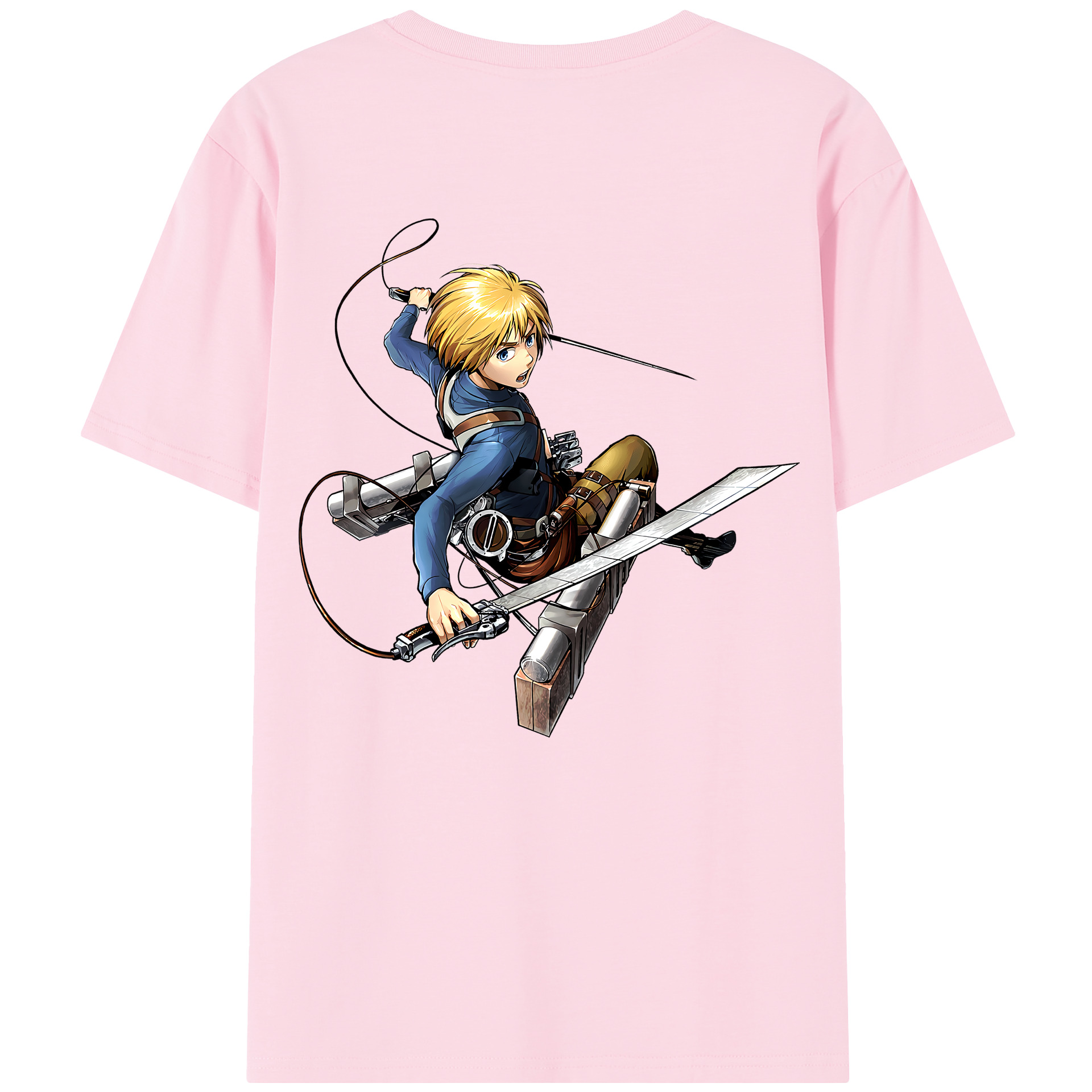（画像用） 進撃の巨人 アルミン·アルレルト Attack on Titan Armin Arlert 綿100％半袖Tシャツ（背面プリント）