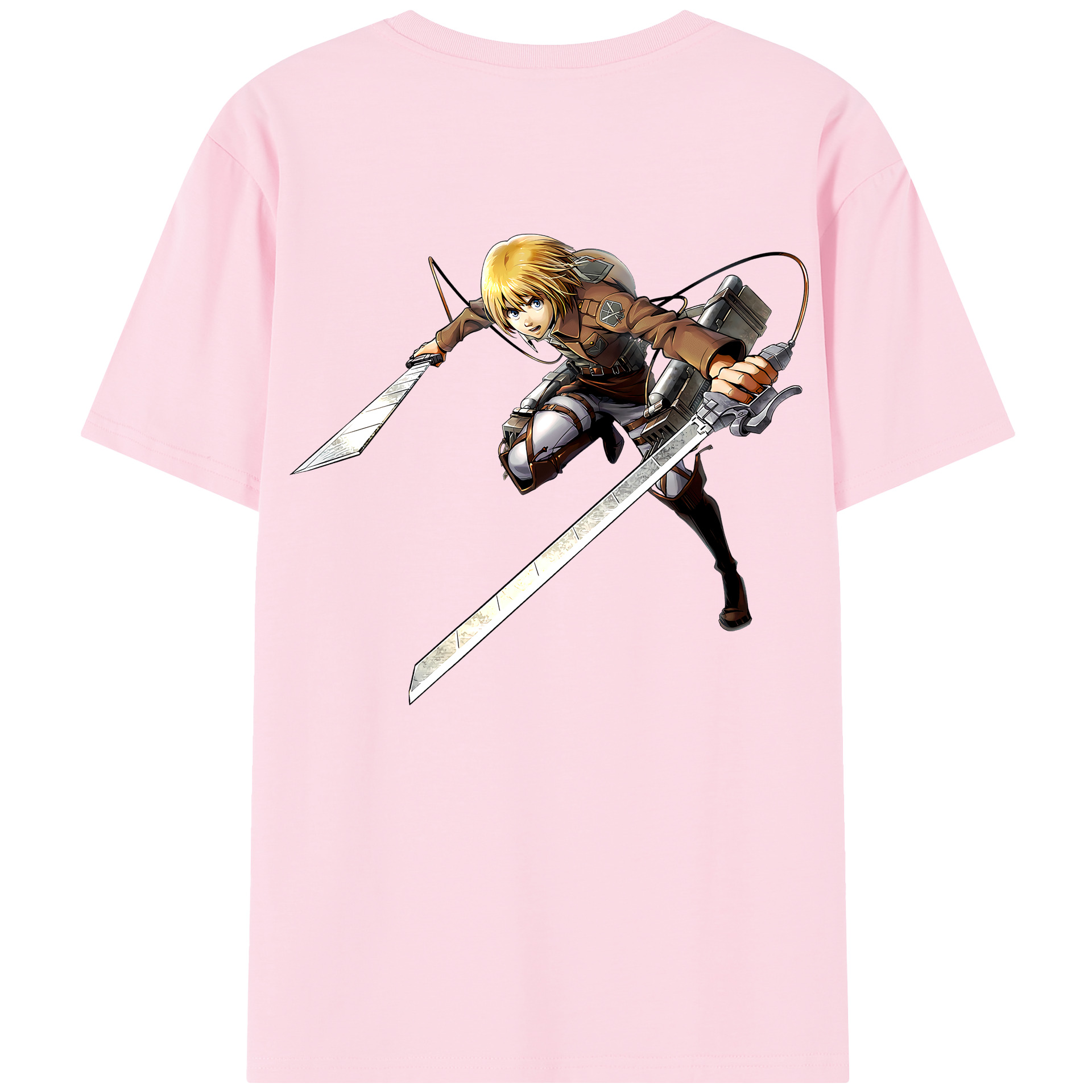 （画像用） 進撃の巨人 アルミン·アルレルト Attack on Titan Armin Arlert 綿100％半袖Tシャツ（背面プリント）
