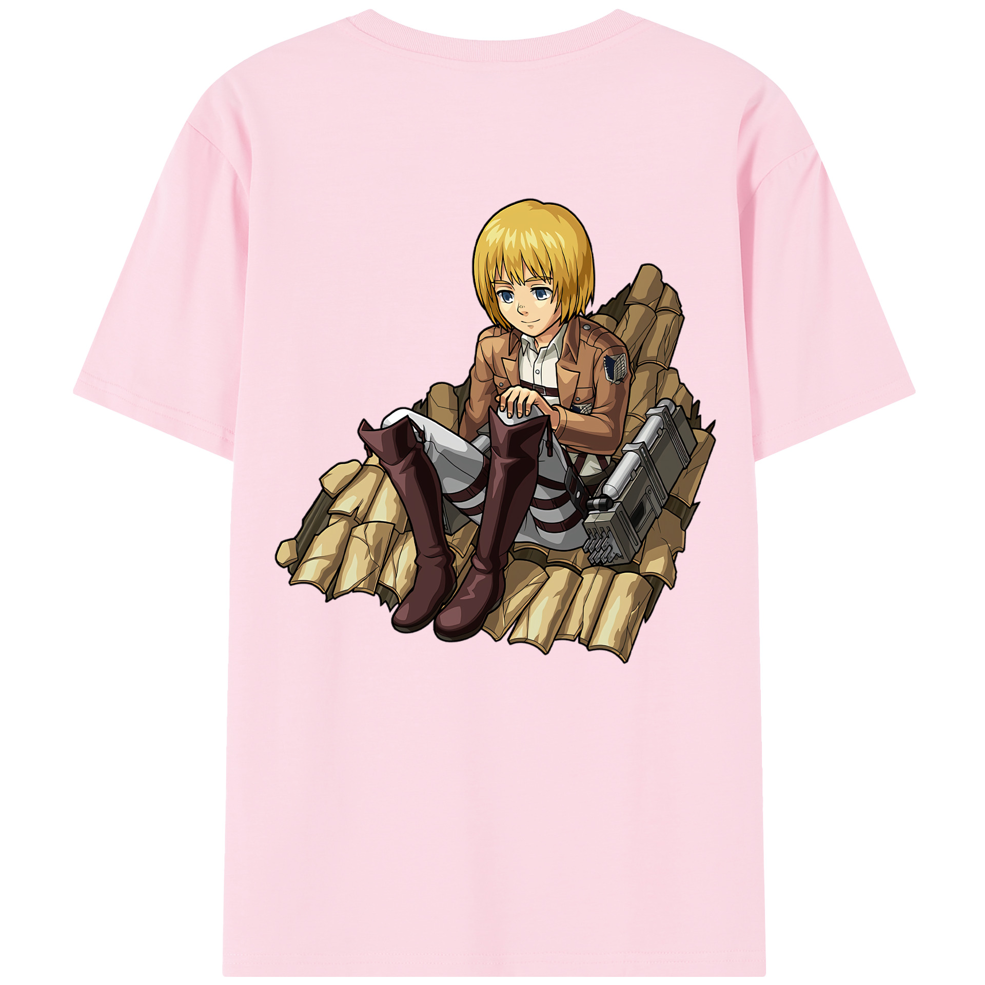（画像用） 進撃の巨人 アルミン·アルレルト Attack on Titan Armin Arlert 綿100％半袖Tシャツ（背面プリント）