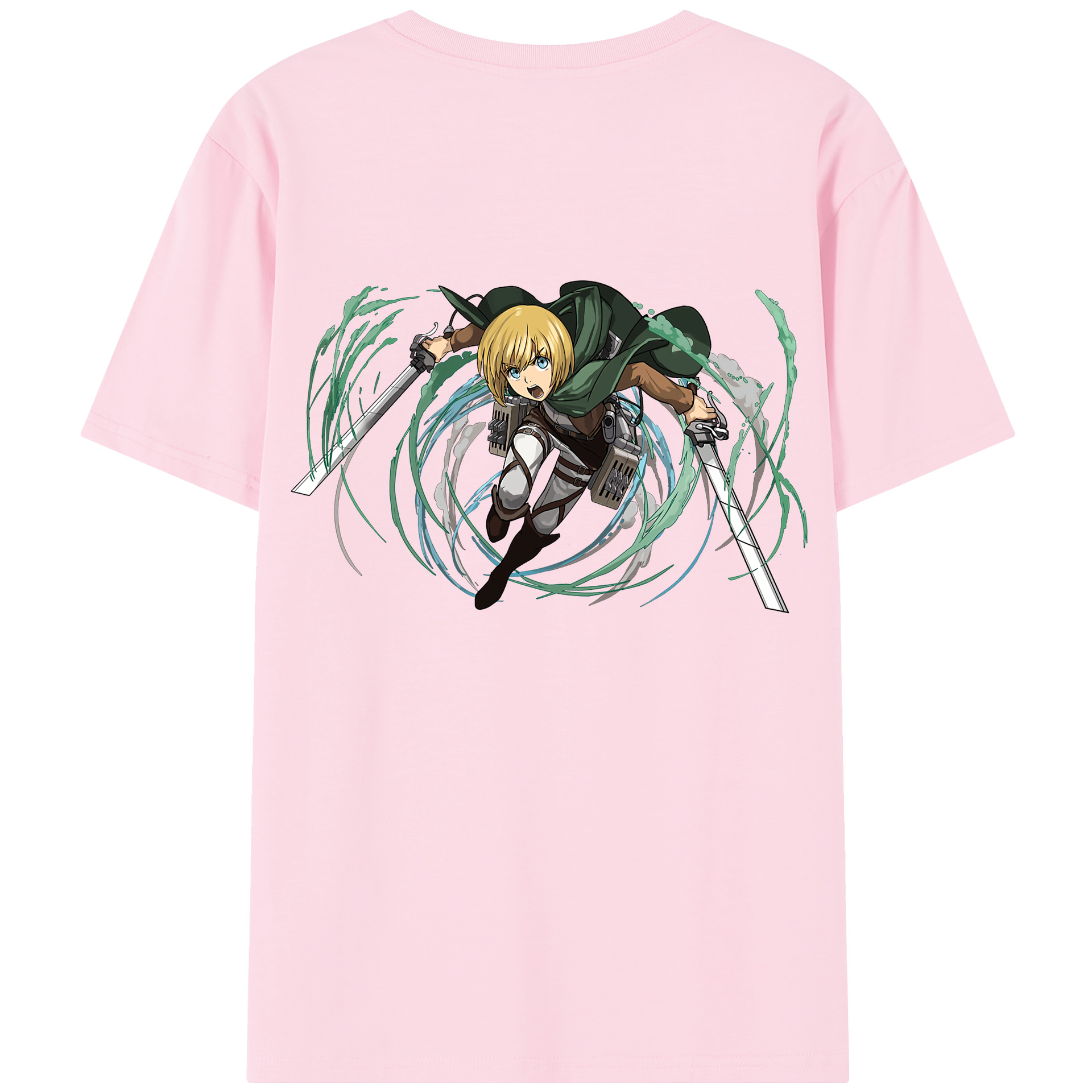 （画像用） 進撃の巨人 アルミン·アルレルト Attack on Titan Armin Arlert 綿100％半袖Tシャツ（背面プリント）
