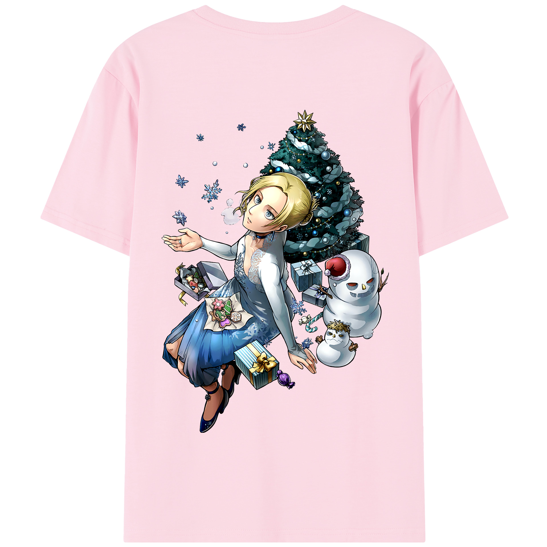 （画像用） 進撃の巨人 アニ・レオンハート Attack on Titan Annie Leonhart 綿100％半袖Tシャツ（背面プリント）