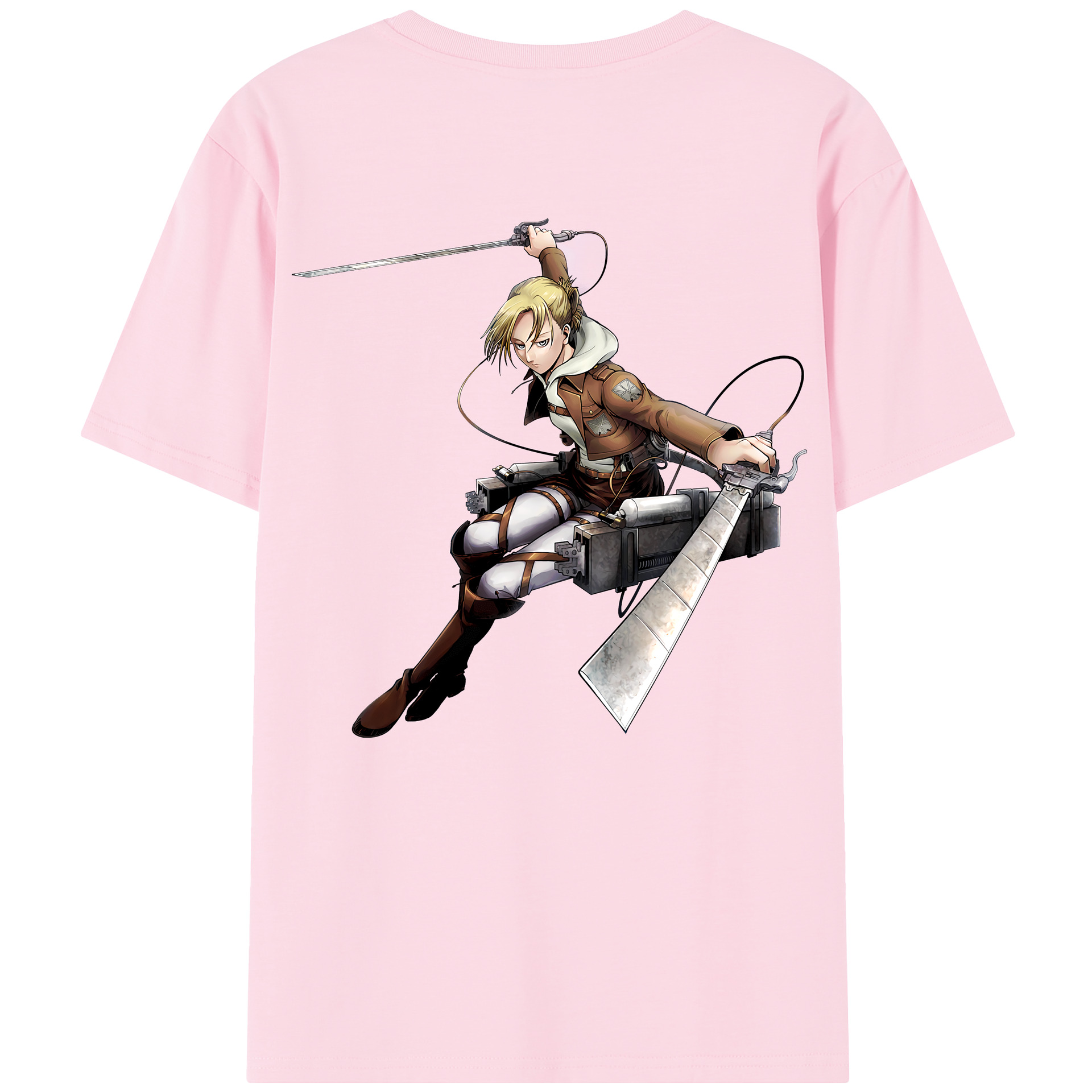 （画像用） 進撃の巨人 アニ・レオンハート Attack on Titan Annie Leonhart 綿100％半袖Tシャツ（背面プリント）