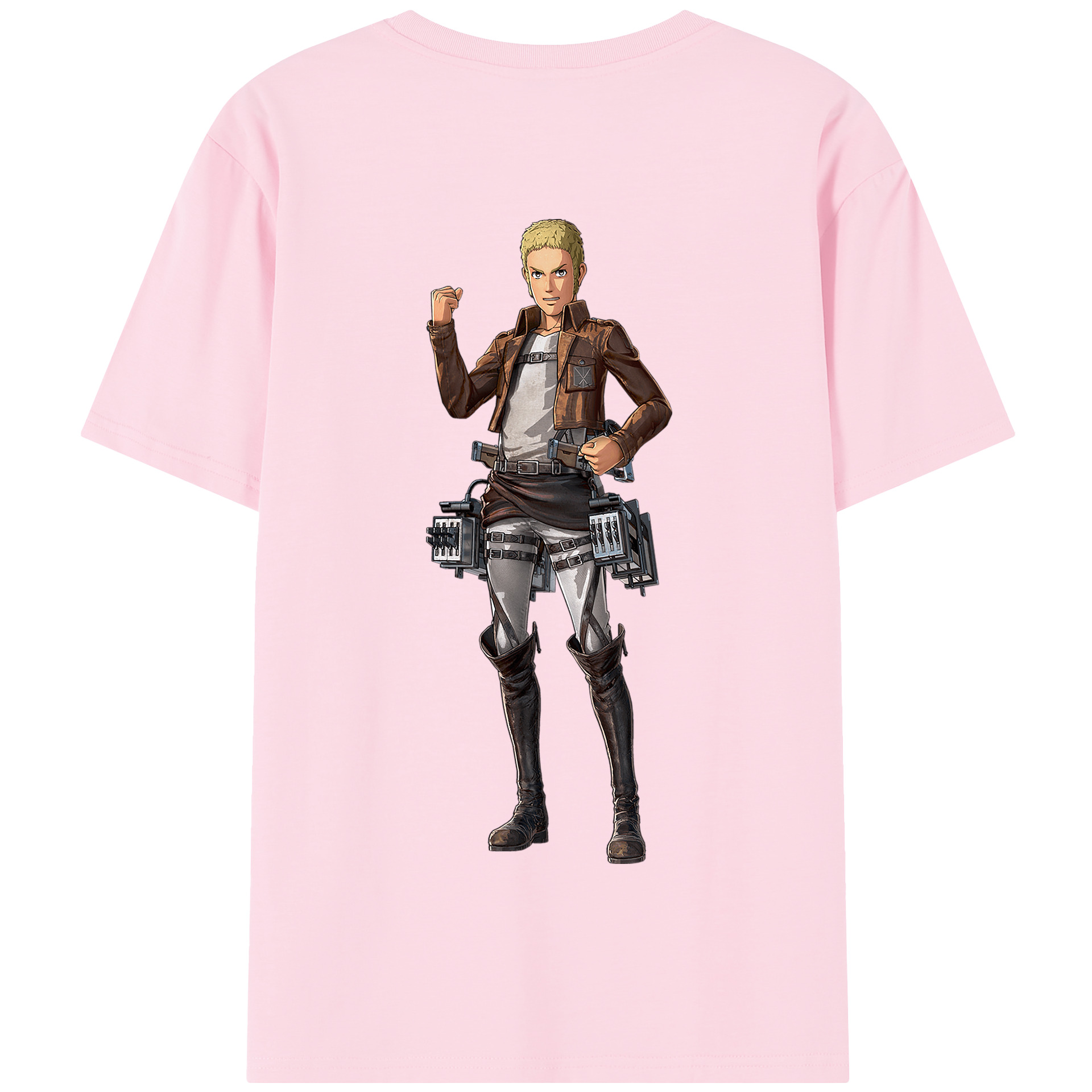 （画像用） 進撃の巨人 ライナー・ブラウン Attack on Titan Reiner Braun 綿100％半袖Tシャツ（背面プリント）