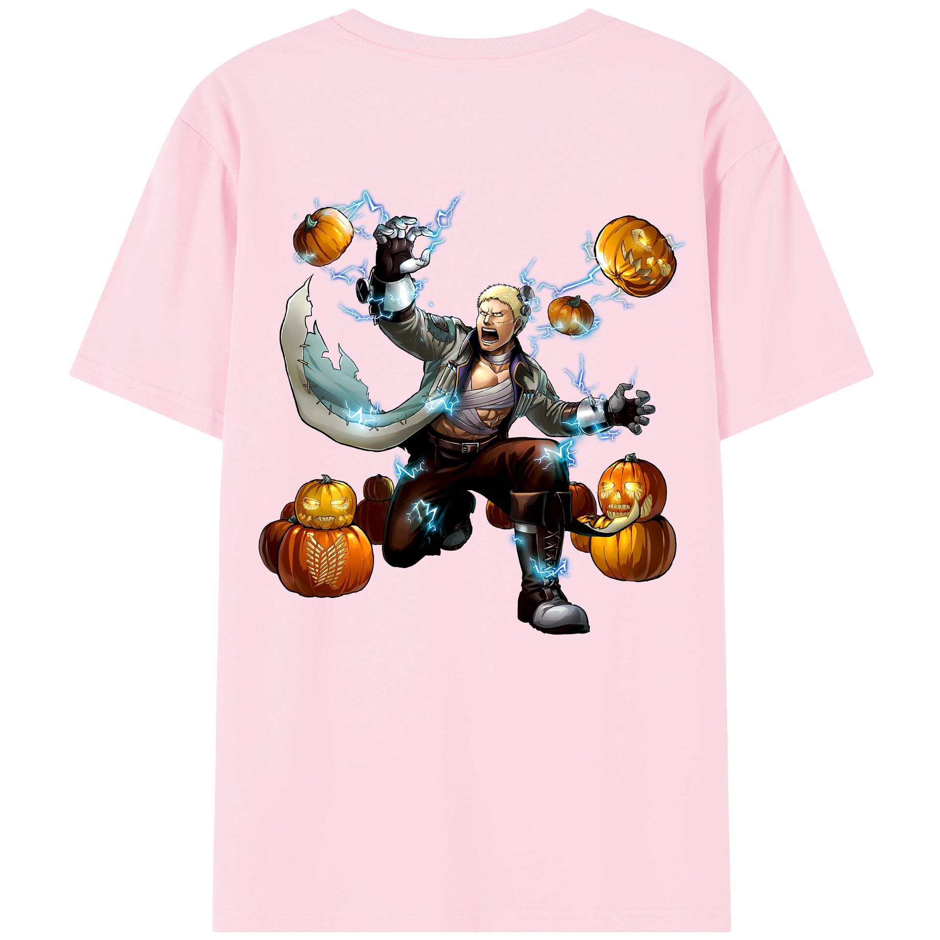 （画像用） 進撃の巨人 ライナー・ブラウン Attack on Titan Reiner Braun 綿100％半袖Tシャツ（背面プリント）