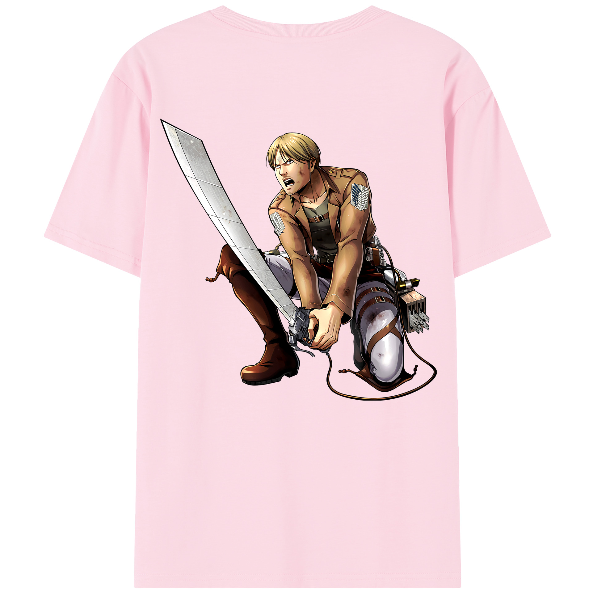 （画像用） 進撃の巨人 ミケ·ザカリアス Attack on Titan Mike Zakarius 綿100％半袖Tシャツ（背面プリント）