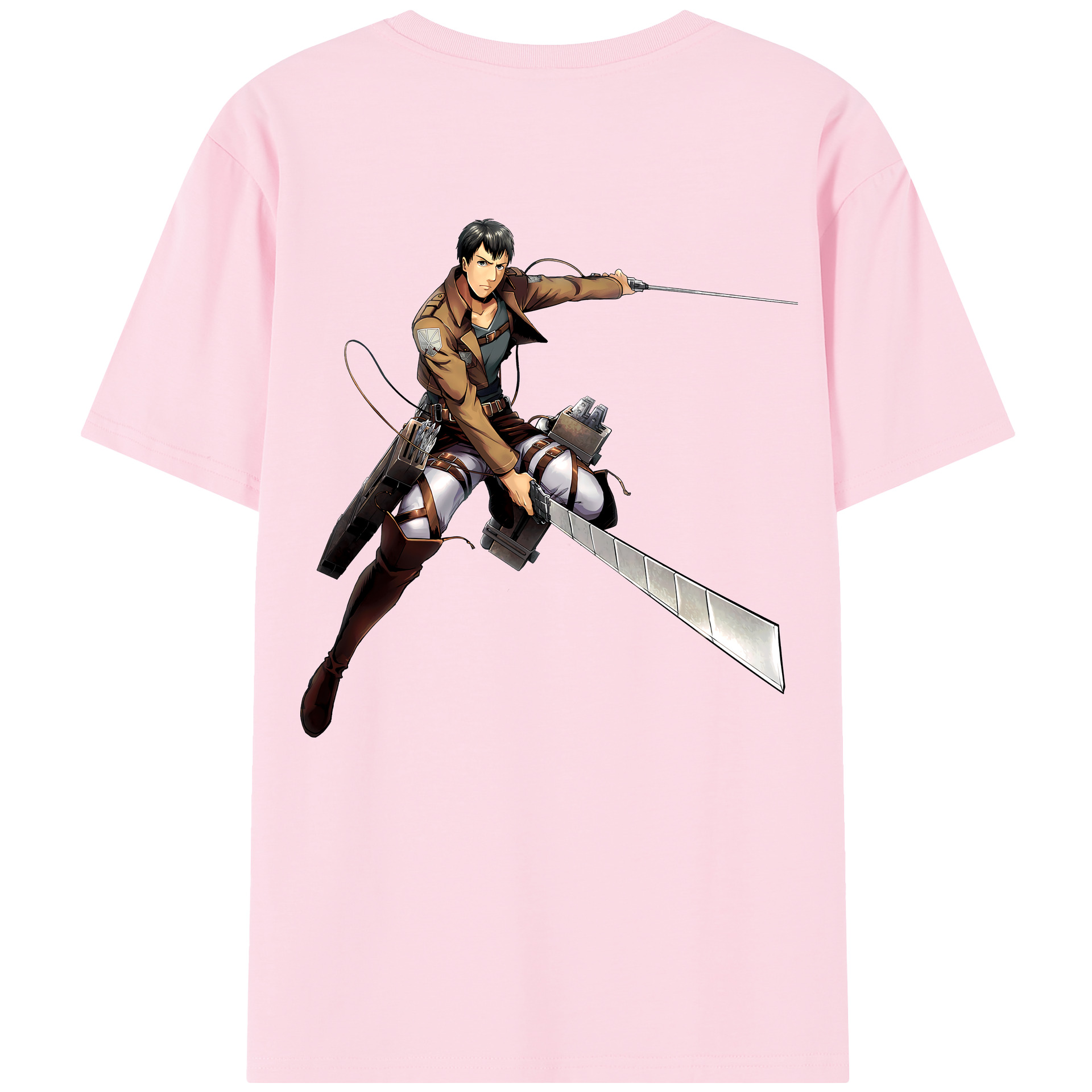 （画像用） 進撃の巨人 ベルトルト・フーバー Attack on Titan Bertholdt Hoover 綿100％半袖Tシャツ（背面プリント）