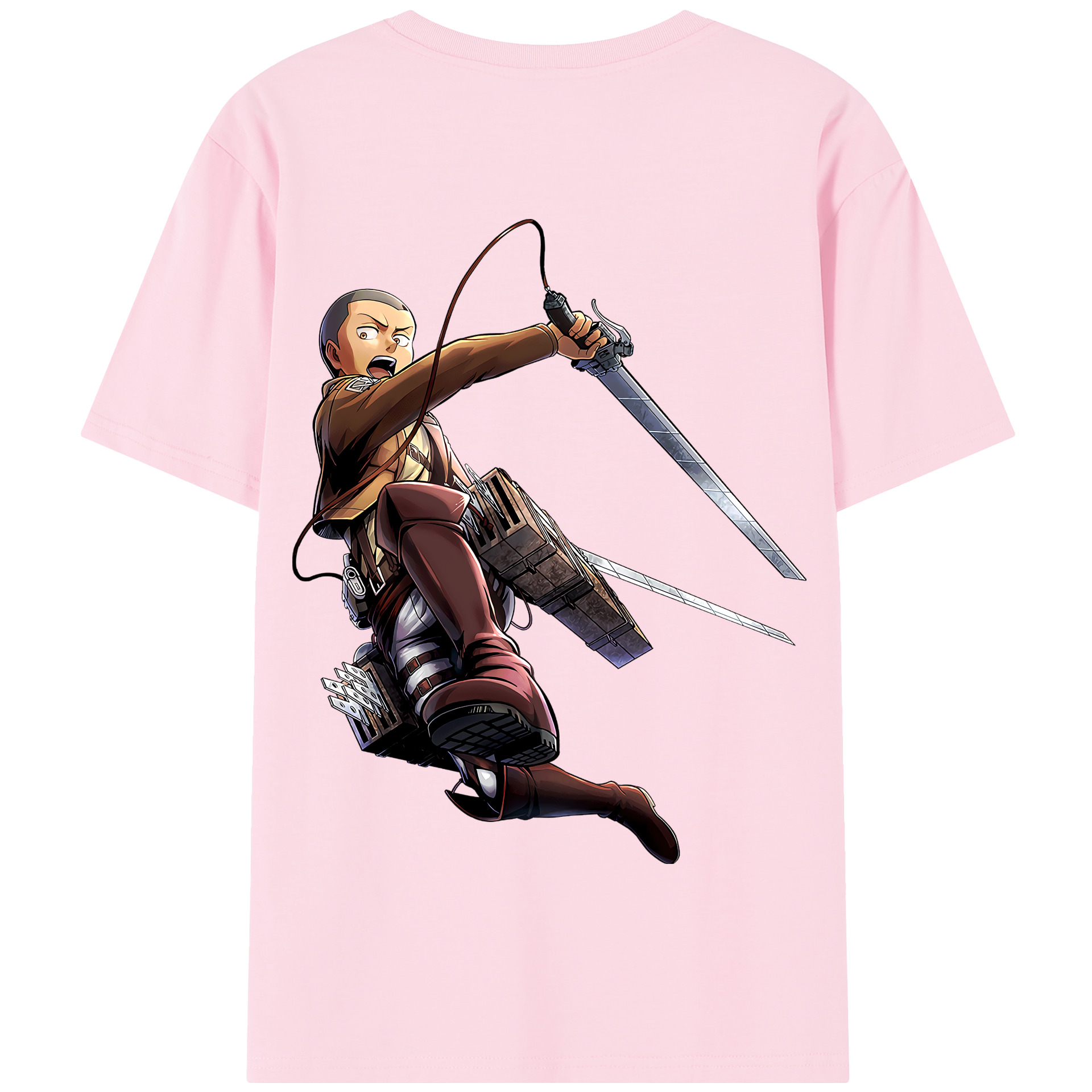 （画像用） 進撃の巨人 コニー·スプリンガー Attack on Titan Connie Springer 綿100％半袖Tシャツ（背面プリント）