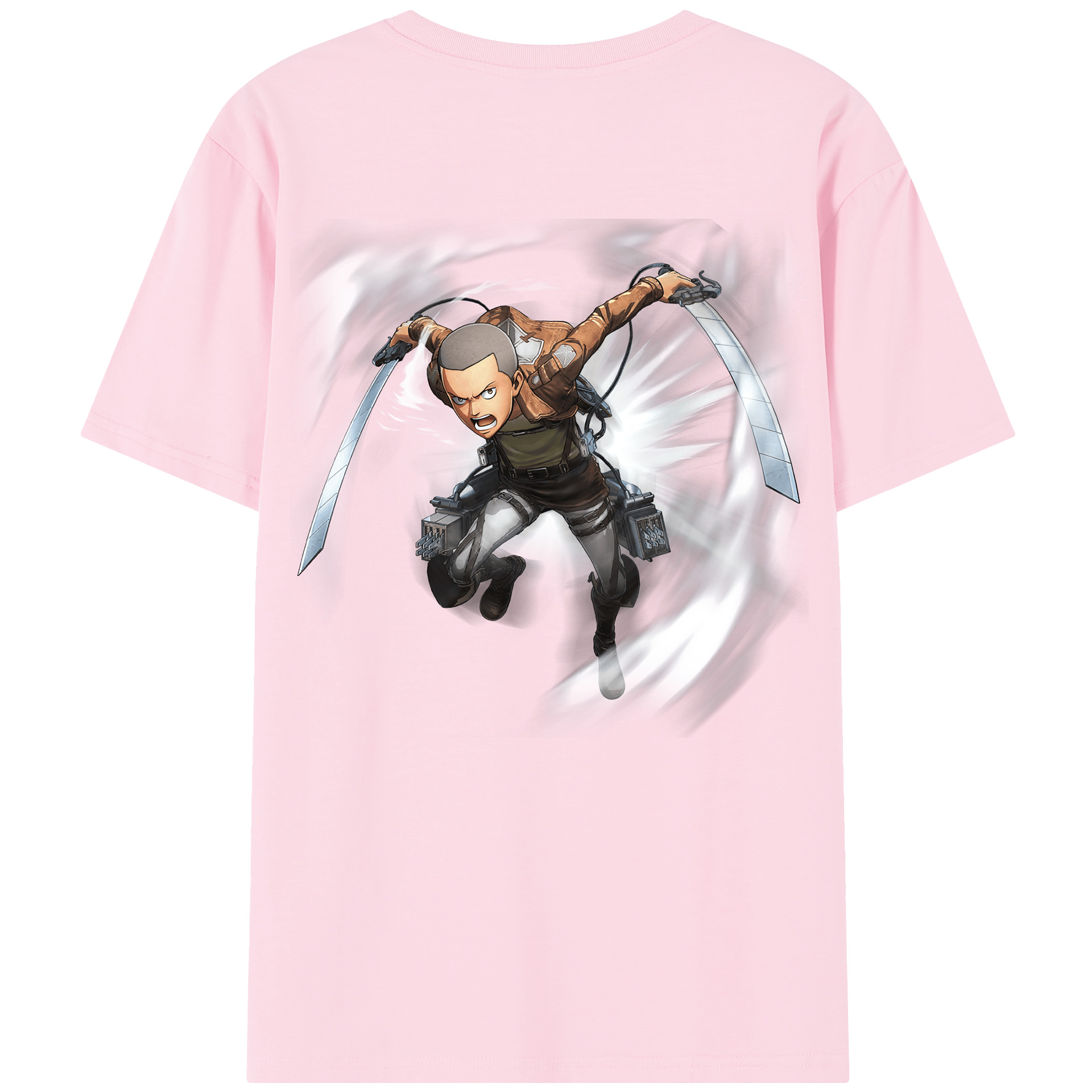 （画像用） 進撃の巨人 コニー·スプリンガー Attack on Titan Connie Springer 綿100％半袖Tシャツ（背面プリント）