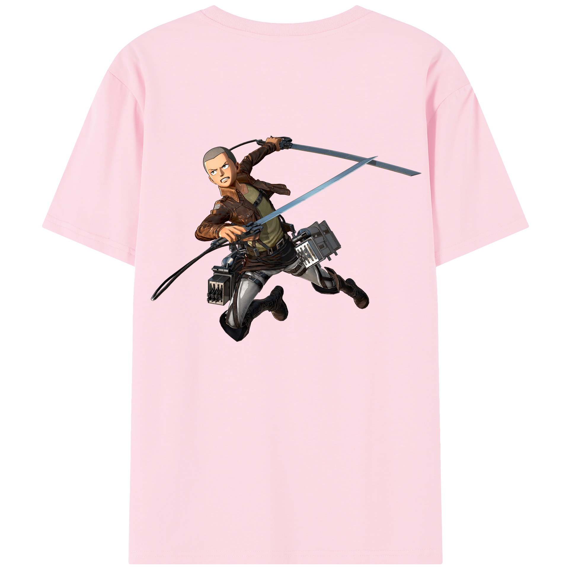 （画像用） 進撃の巨人 コニー·スプリンガー Attack on Titan Connie Springer 綿100％半袖Tシャツ（背面プリント）