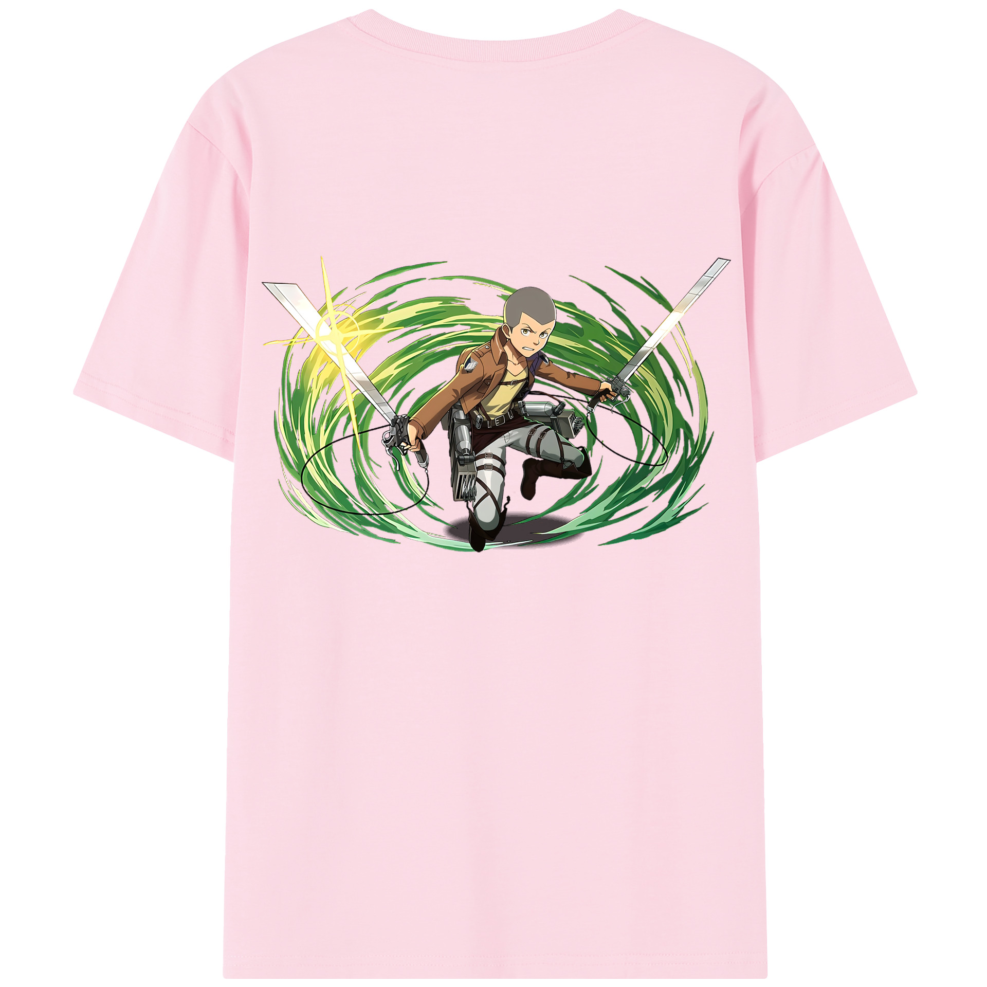 （画像用） 進撃の巨人 コニー·スプリンガー Attack on Titan Connie Springer 綿100％半袖Tシャツ（背面プリント）
