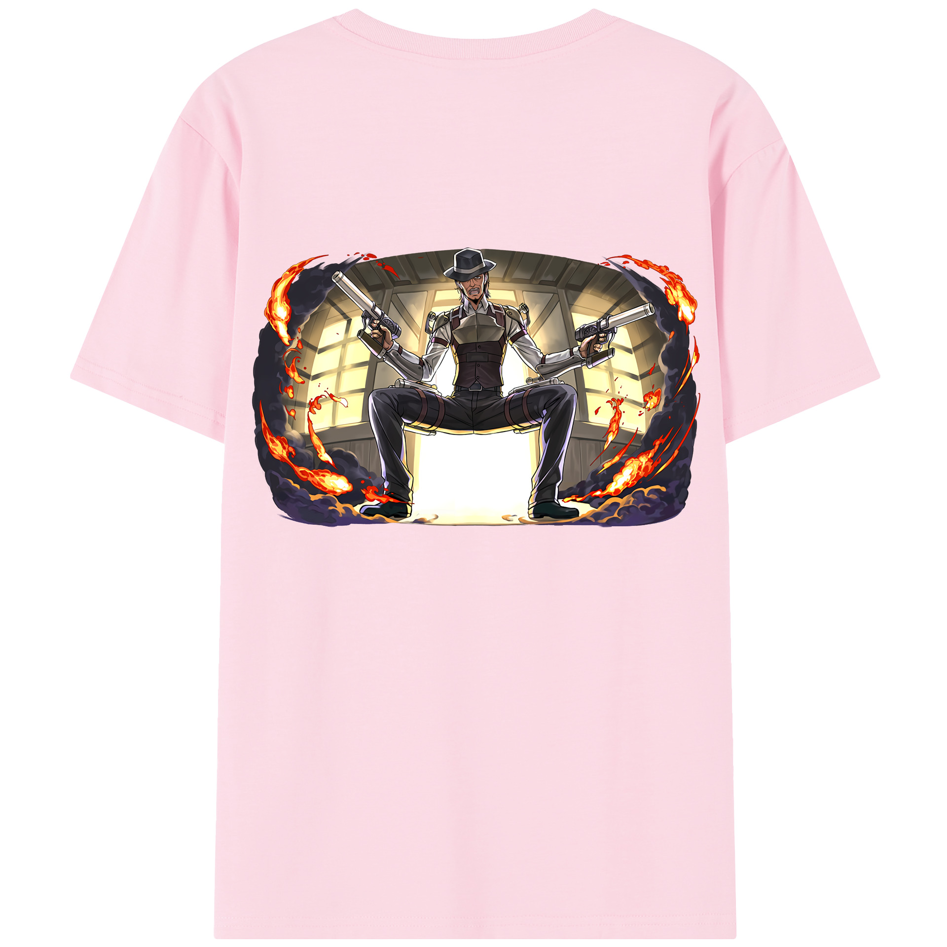 （画像用） 進撃の巨人 ケニー·アッカーマン Attack on Titan Kenny Ackerman 綿100％半袖Tシャツ（背面プリント）