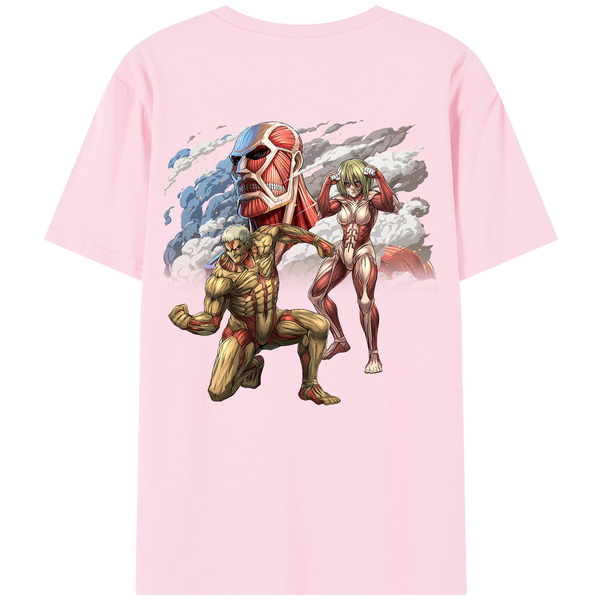 （画像用） 進撃の巨人 Attack on Titan 綿100％半袖Tシャツ（背面プリント）