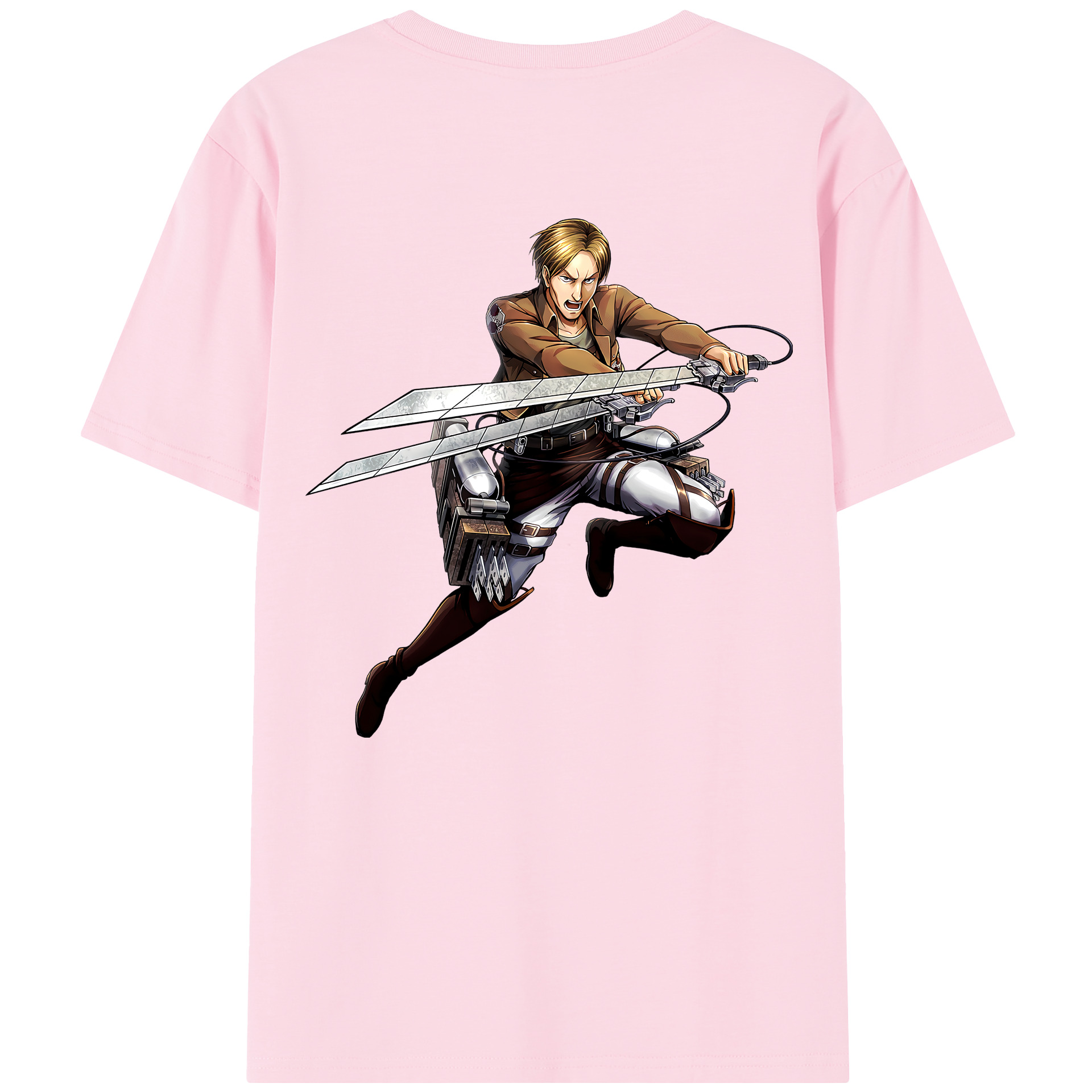 （画像用） 進撃の巨人 Attack on Titan 綿100％半袖Tシャツ（背面プリント）