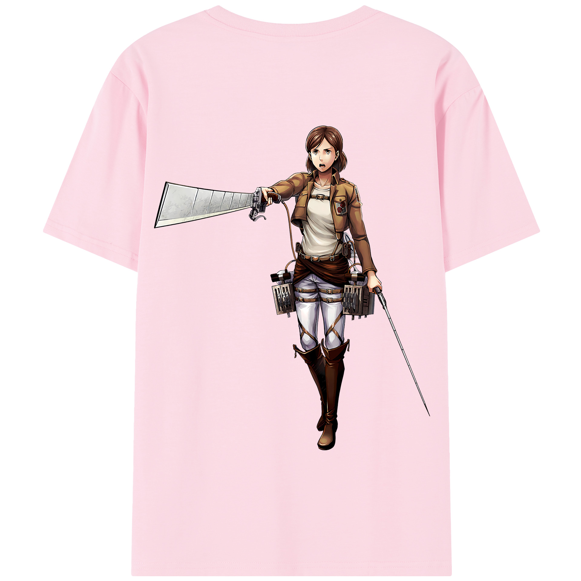 （画像用） 進撃の巨人 Attack on Titan 綿100％半袖Tシャツ（背面プリント）