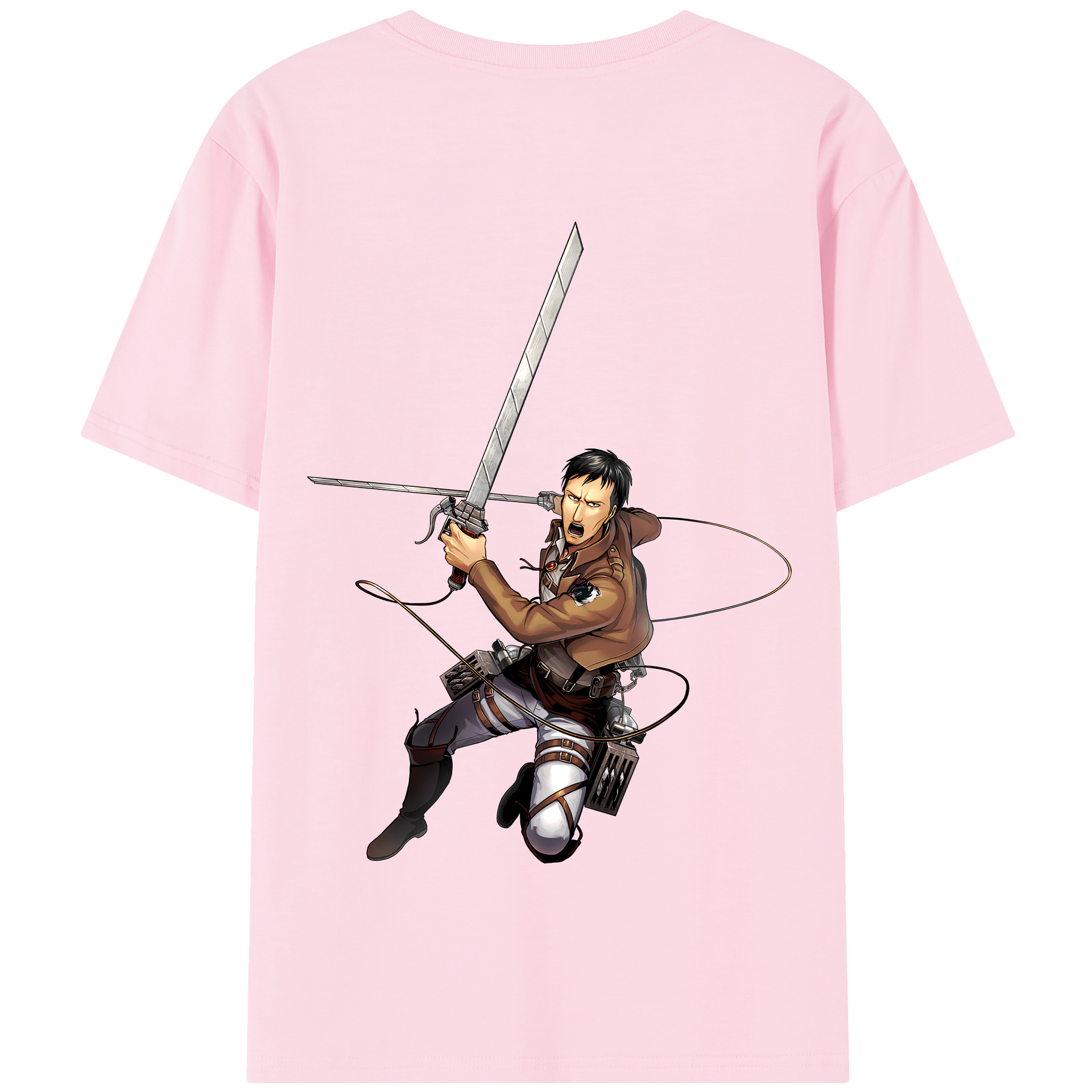 （画像用） 進撃の巨人 Attack on Titan 綿100％半袖Tシャツ（背面プリント）