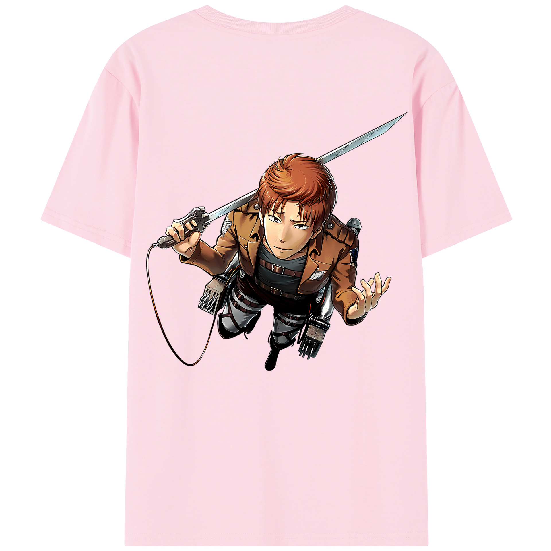（画像用） 進撃の巨人 Attack on Titan 綿100％半袖Tシャツ（背面プリント）