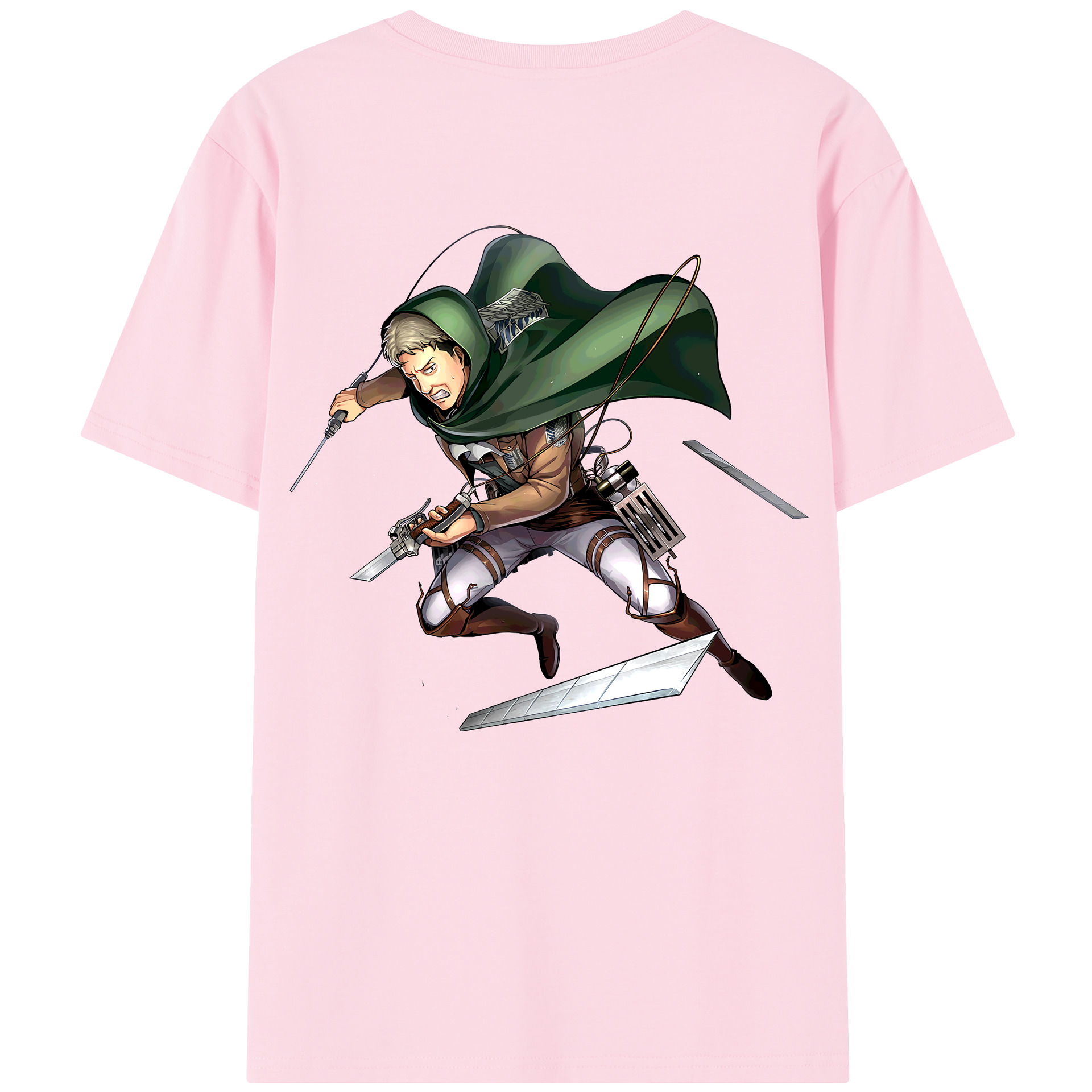 （画像用） 進撃の巨人 Attack on Titan 綿100％半袖Tシャツ（背面プリント）