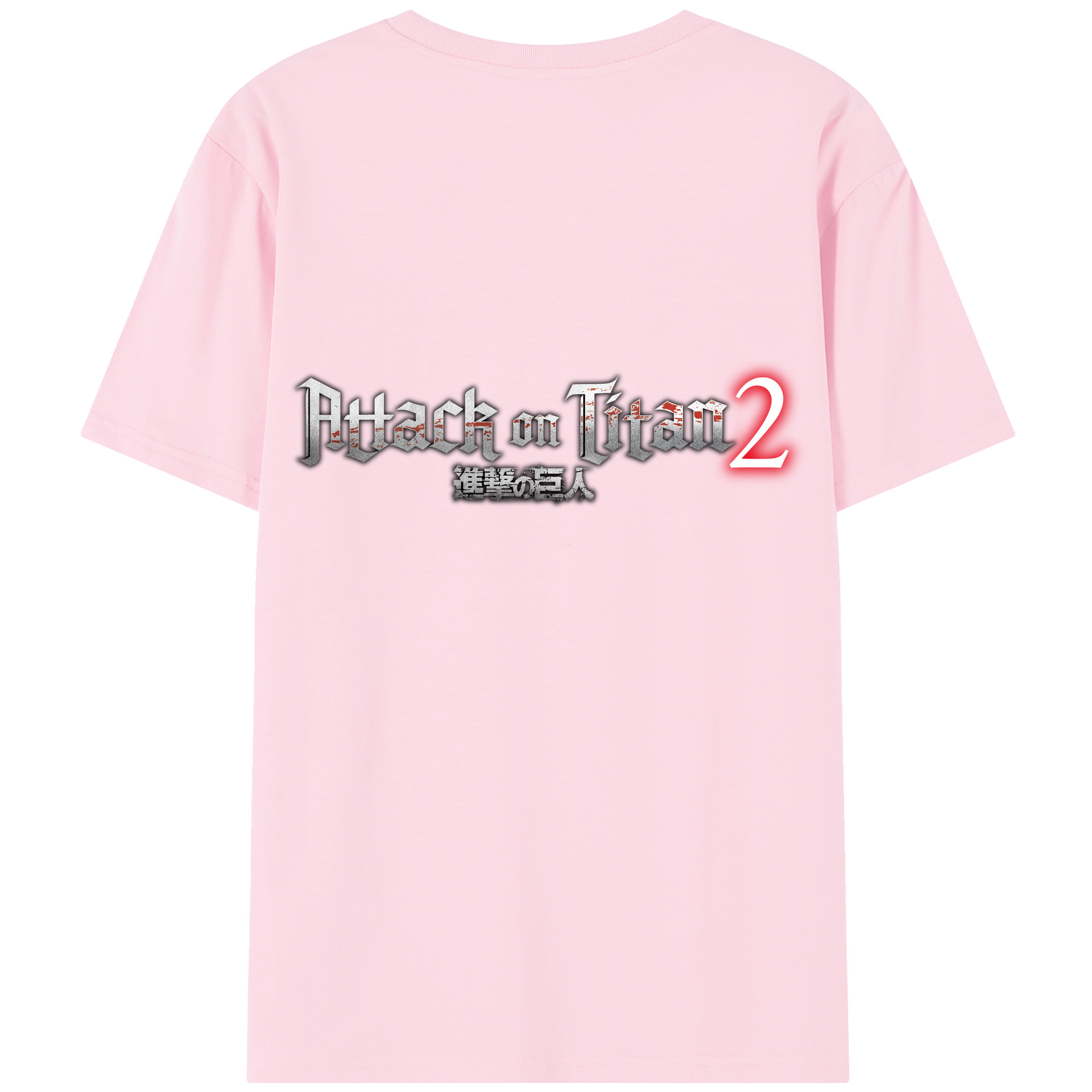 （画像用） 進撃の巨人 Attack on Titan 綿100％半袖Tシャツ（背面プリント）