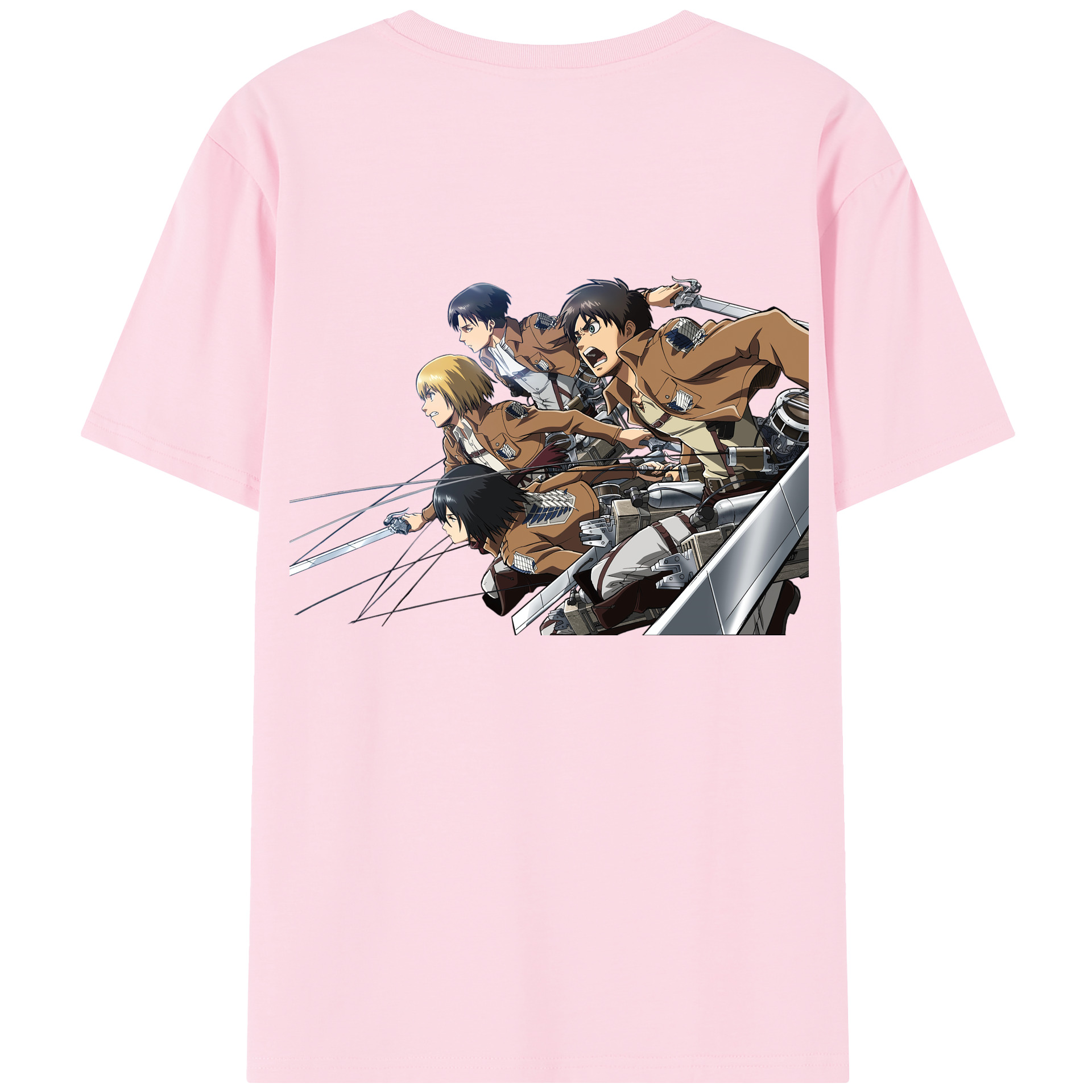 （画像用） 進撃の巨人 Attack on Titan 綿100％半袖Tシャツ（背面プリント）