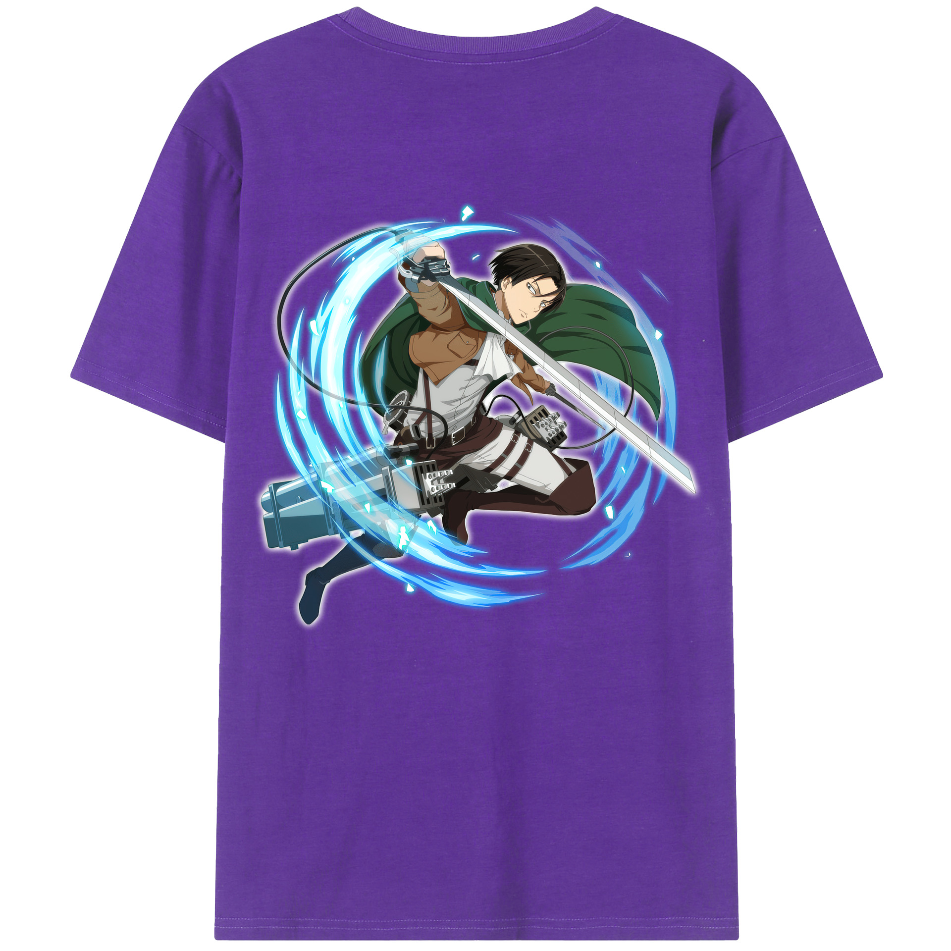 （画像用） 進撃の巨人 リヴァイ·アッカーマン Attack on Titan Levi Ackerman 綿100％半袖Tシャツ（背面プリント）