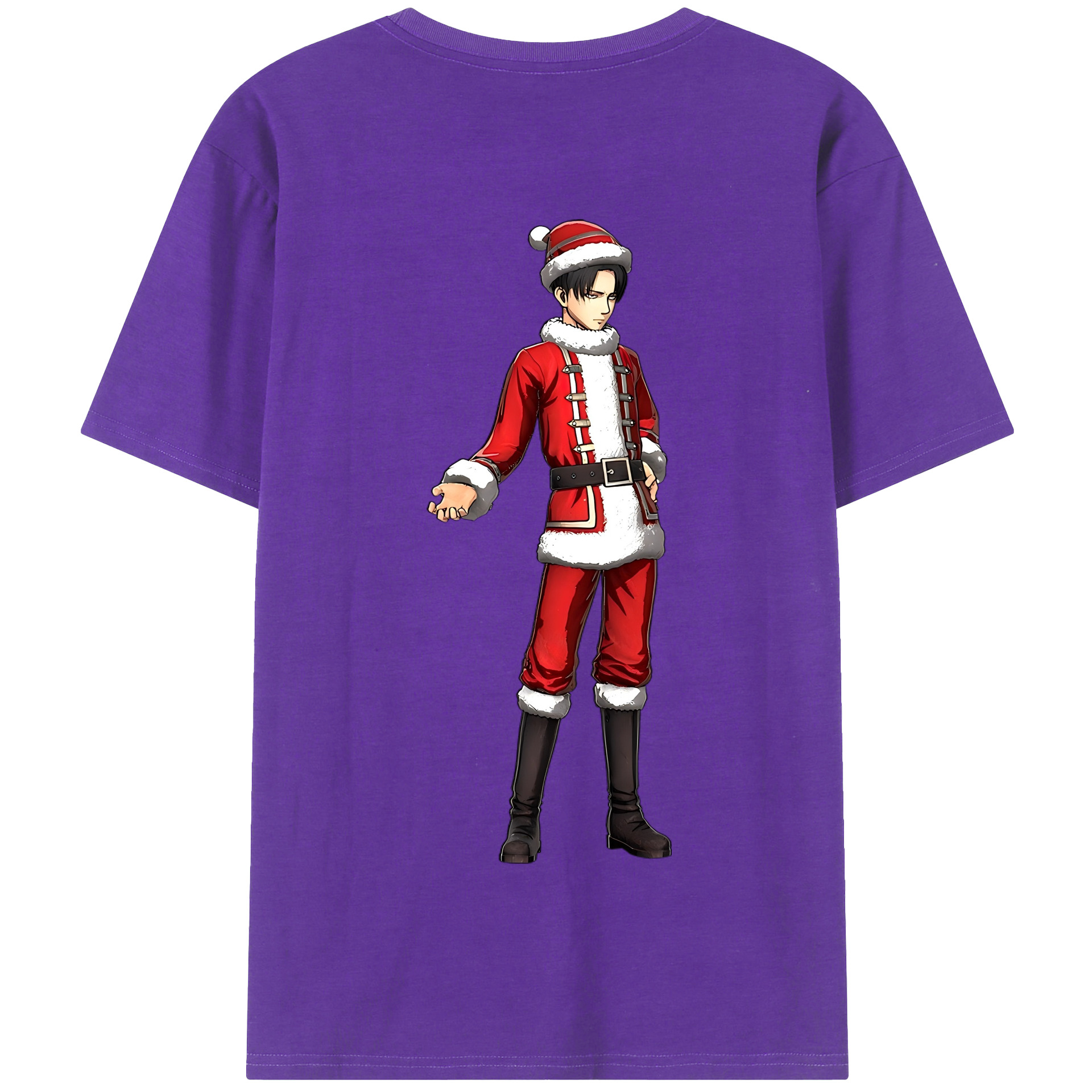 （画像用） 進撃の巨人 リヴァイ·アッカーマン Attack on Titan Levi Ackerman 綿100％半袖Tシャツ（背面プリント）