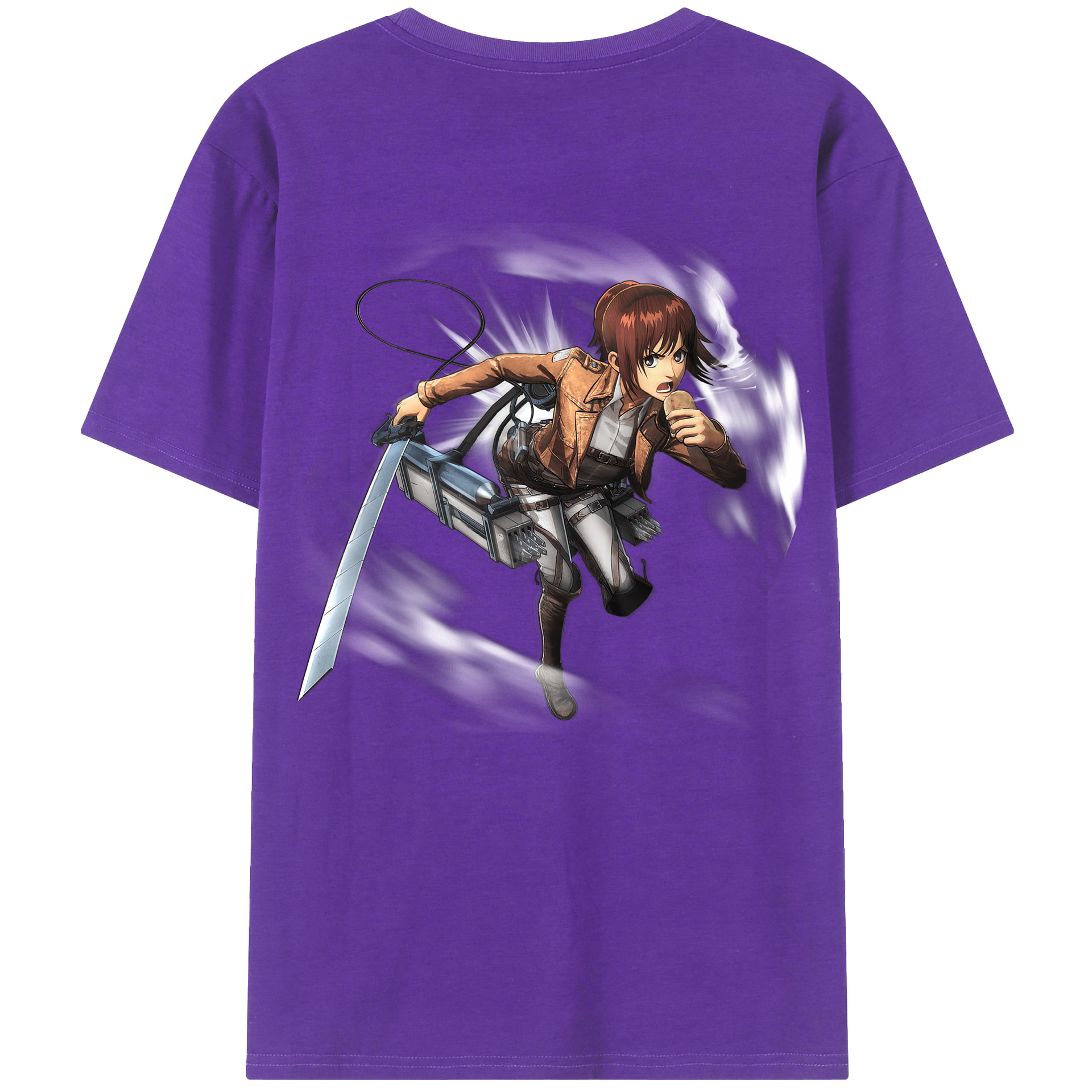 （画像用） 進撃の巨人 サシャ·ブラウス Attack on Titan Sasha Blaus 綿100％半袖Tシャツ（背面プリント）