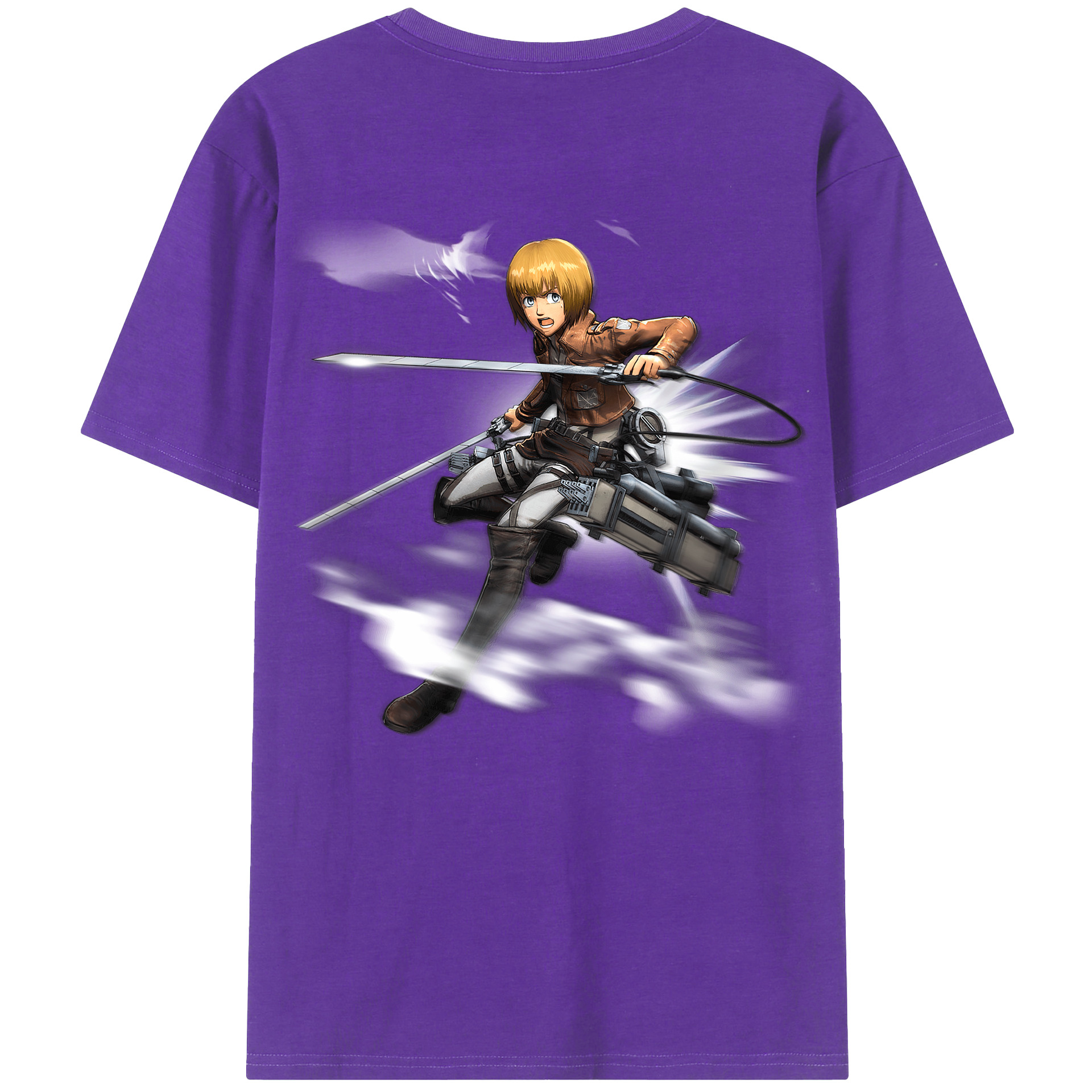 （画像用） 進撃の巨人 アルミン·アルレルト Attack on Titan Armin Arlert 綿100％半袖Tシャツ（背面プリント）
